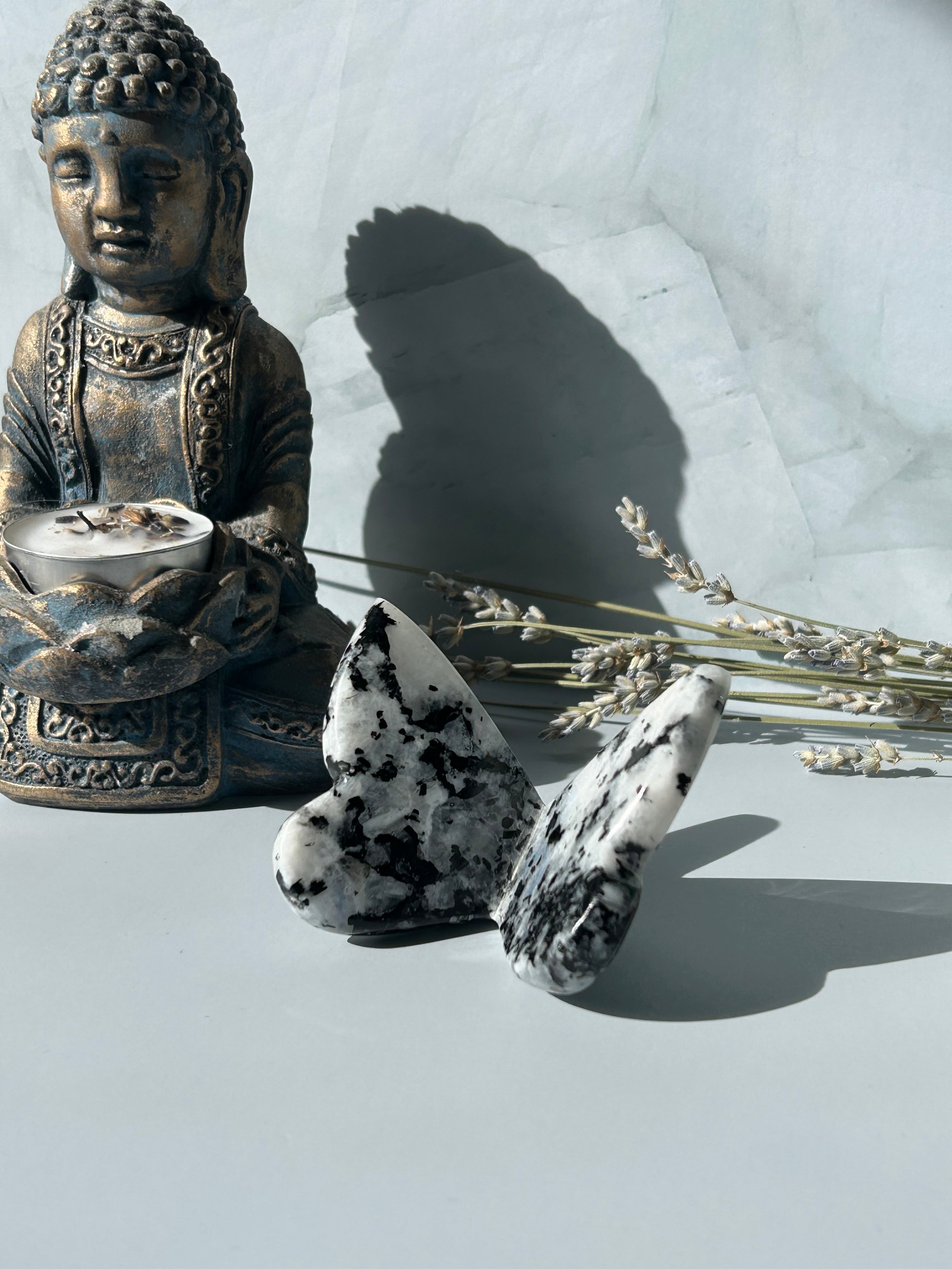 Rainbow Moonstone Tourmaline 3D Butterfly