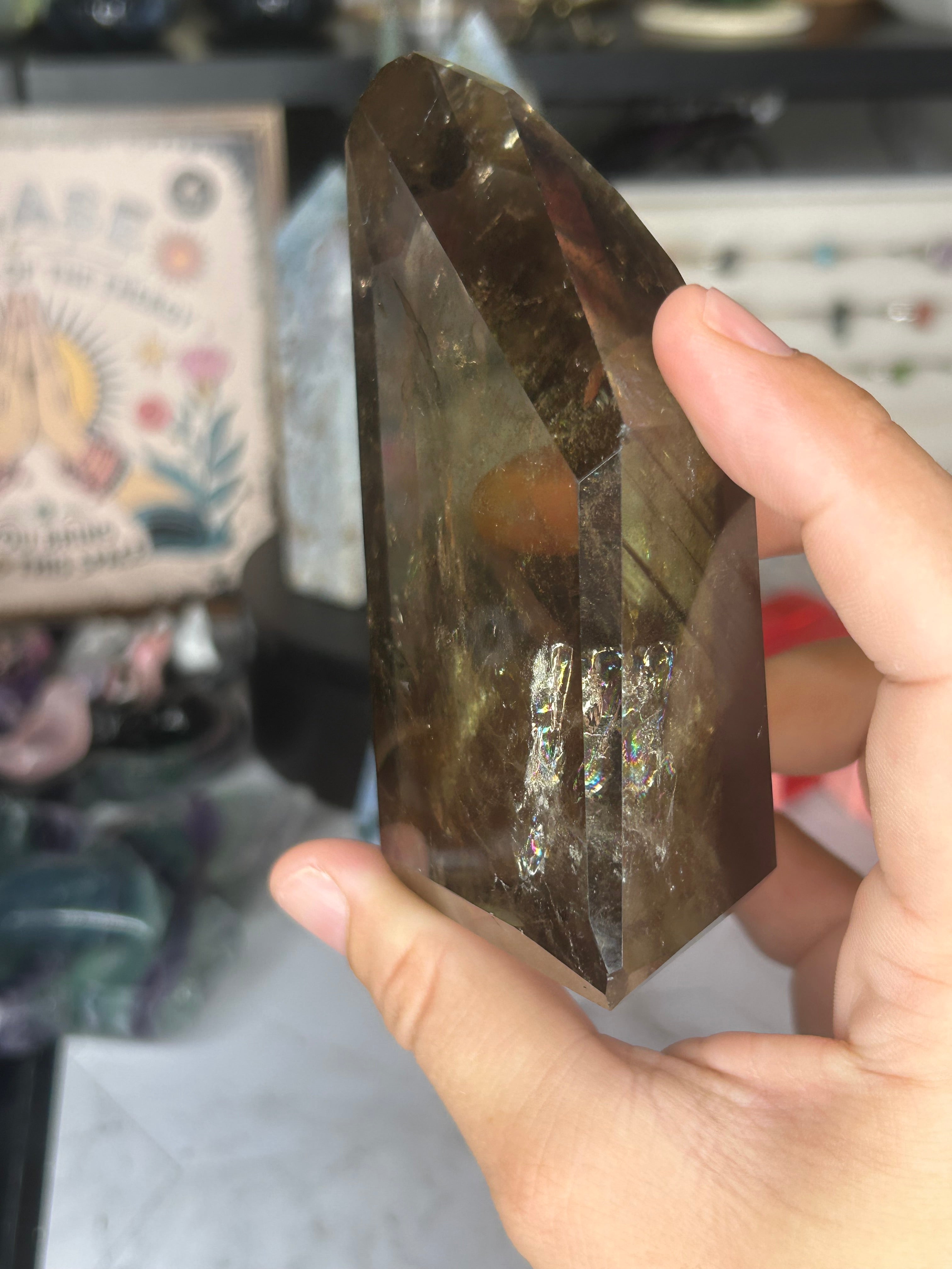 Smoky Citrine Free Form with Phantom Inclusions