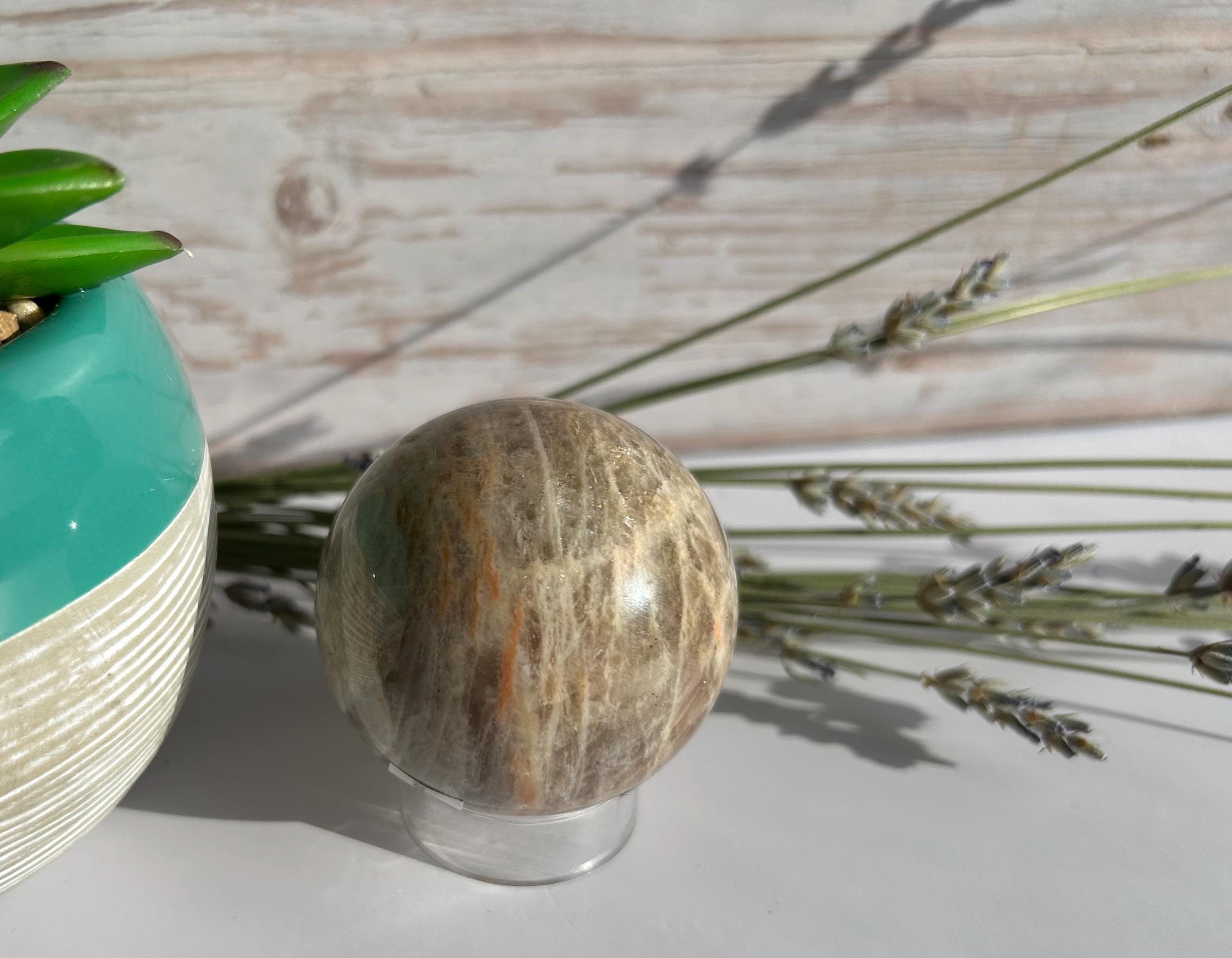 Peach Moonstone Sphere