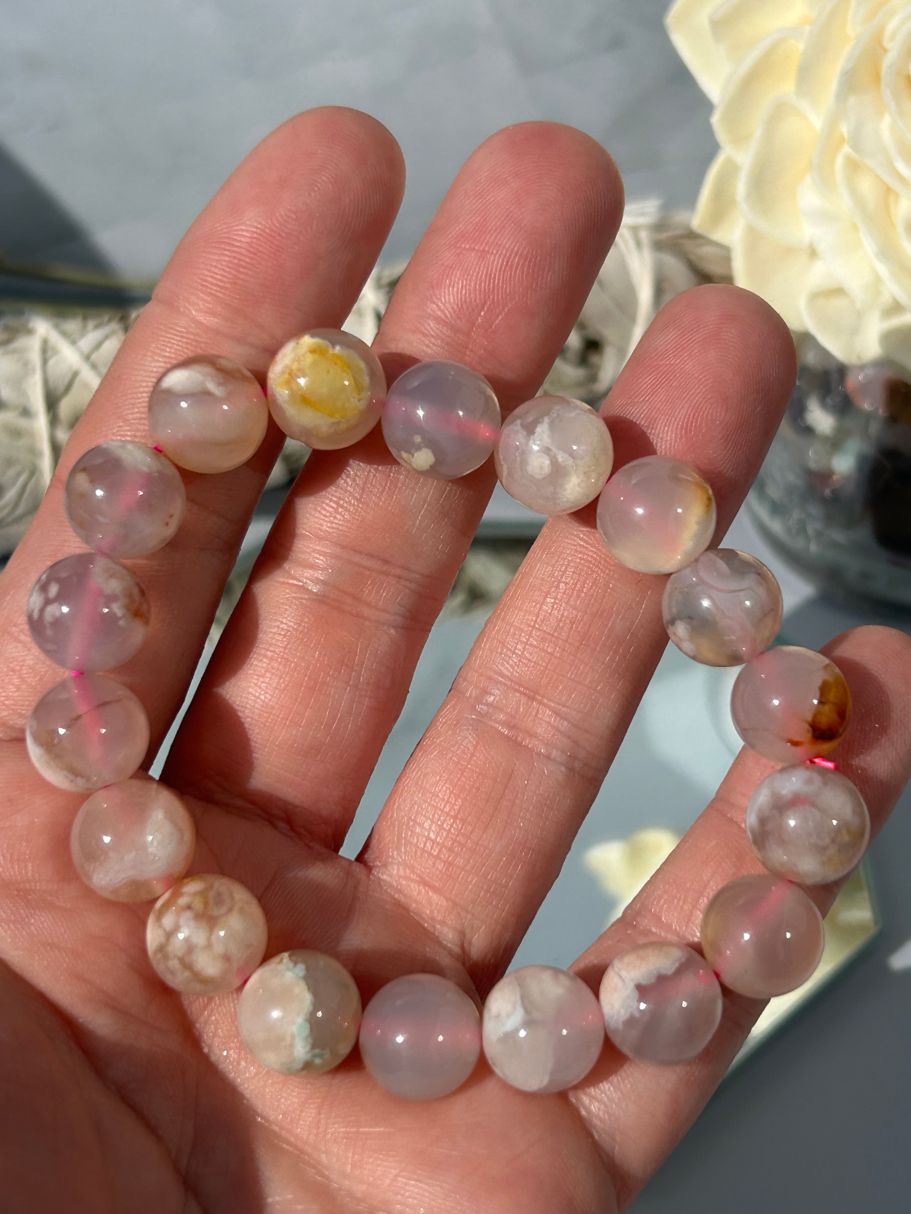 Flower Agate Bracelet
