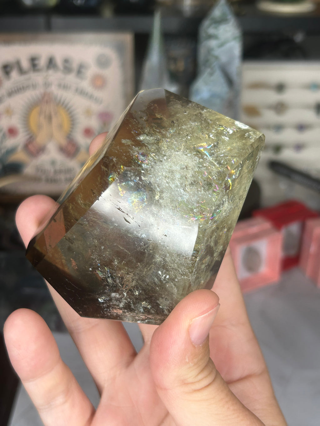 Smoky Citrine Free Form with Phantom Inclusions