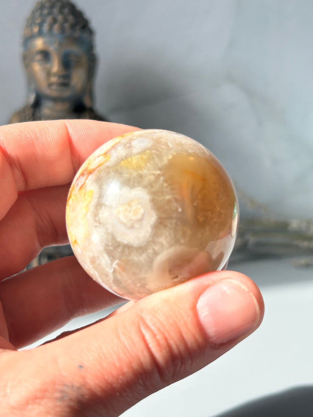 Flower Agate Sphere