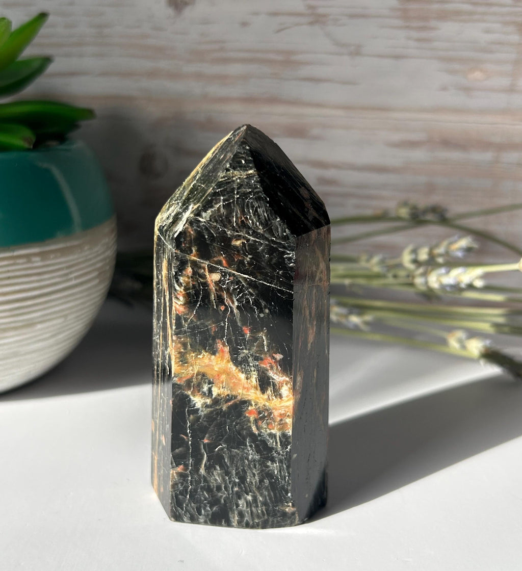 Black Tourmaline Iron Tower