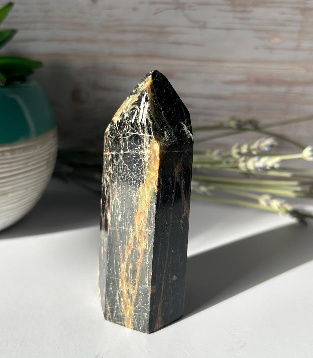 Black Tourmaline Iron Tower