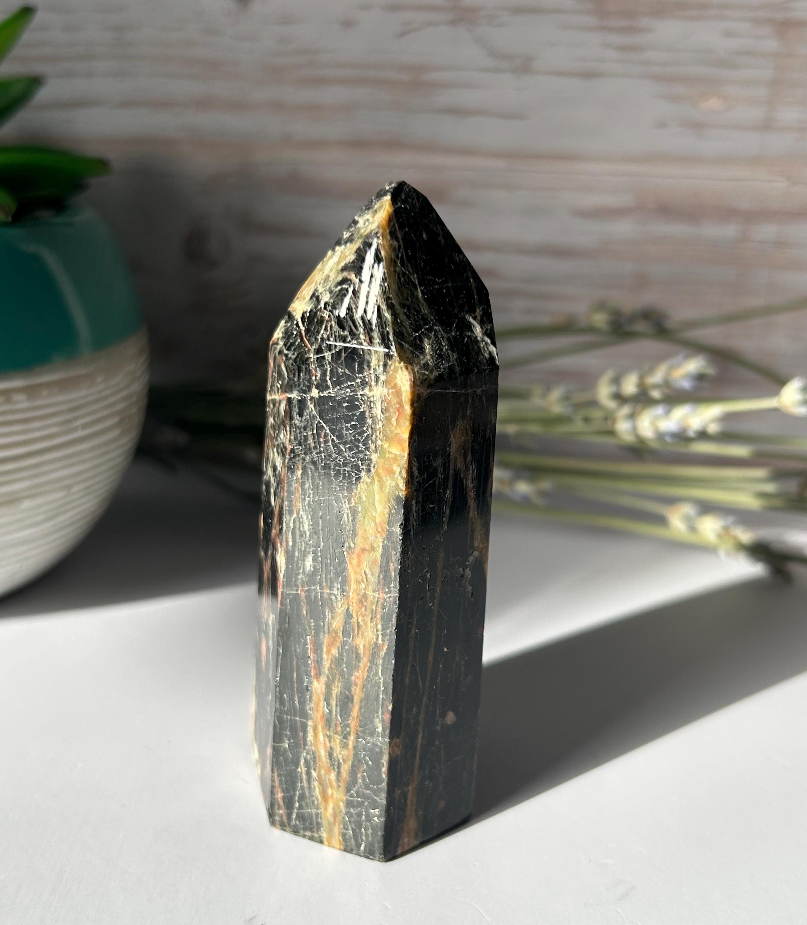 Black Tourmaline Iron Tower