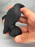 Obsidian Raven Carving