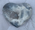 Blue Plume Agate Heart
