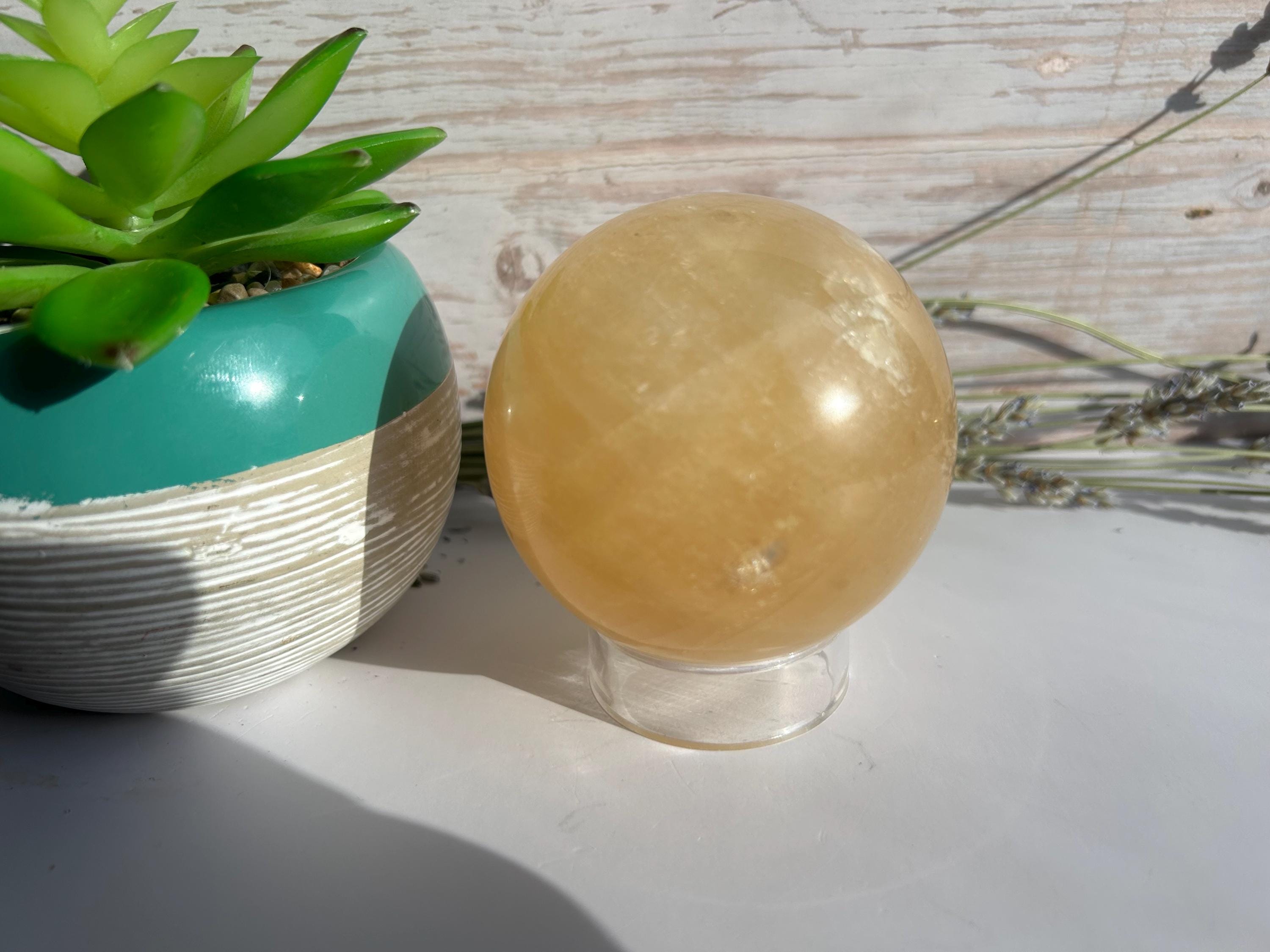 Golden Honey Calcite Sphere