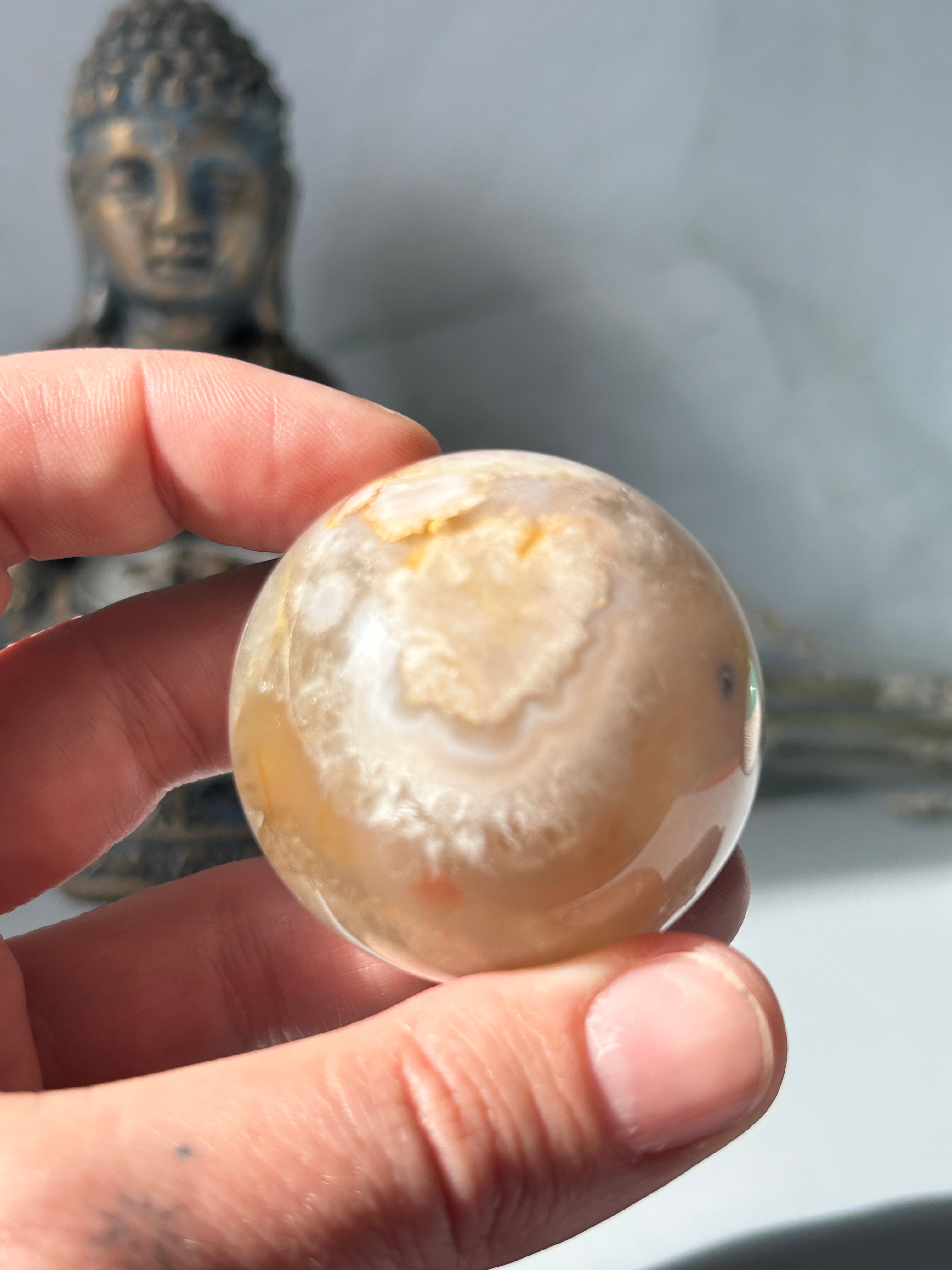 Flower Agate Sphere