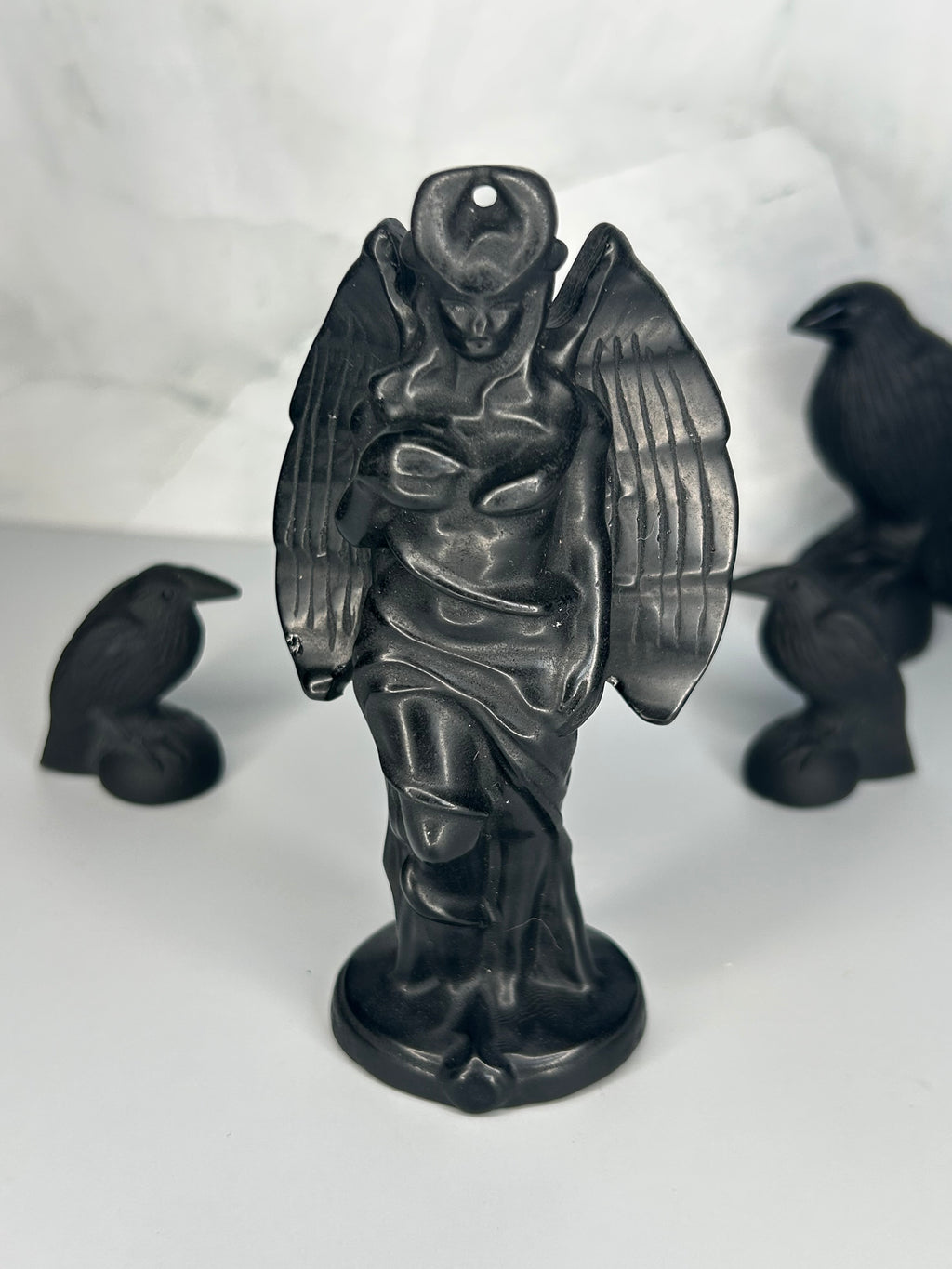 Obsidian Lilith Carving