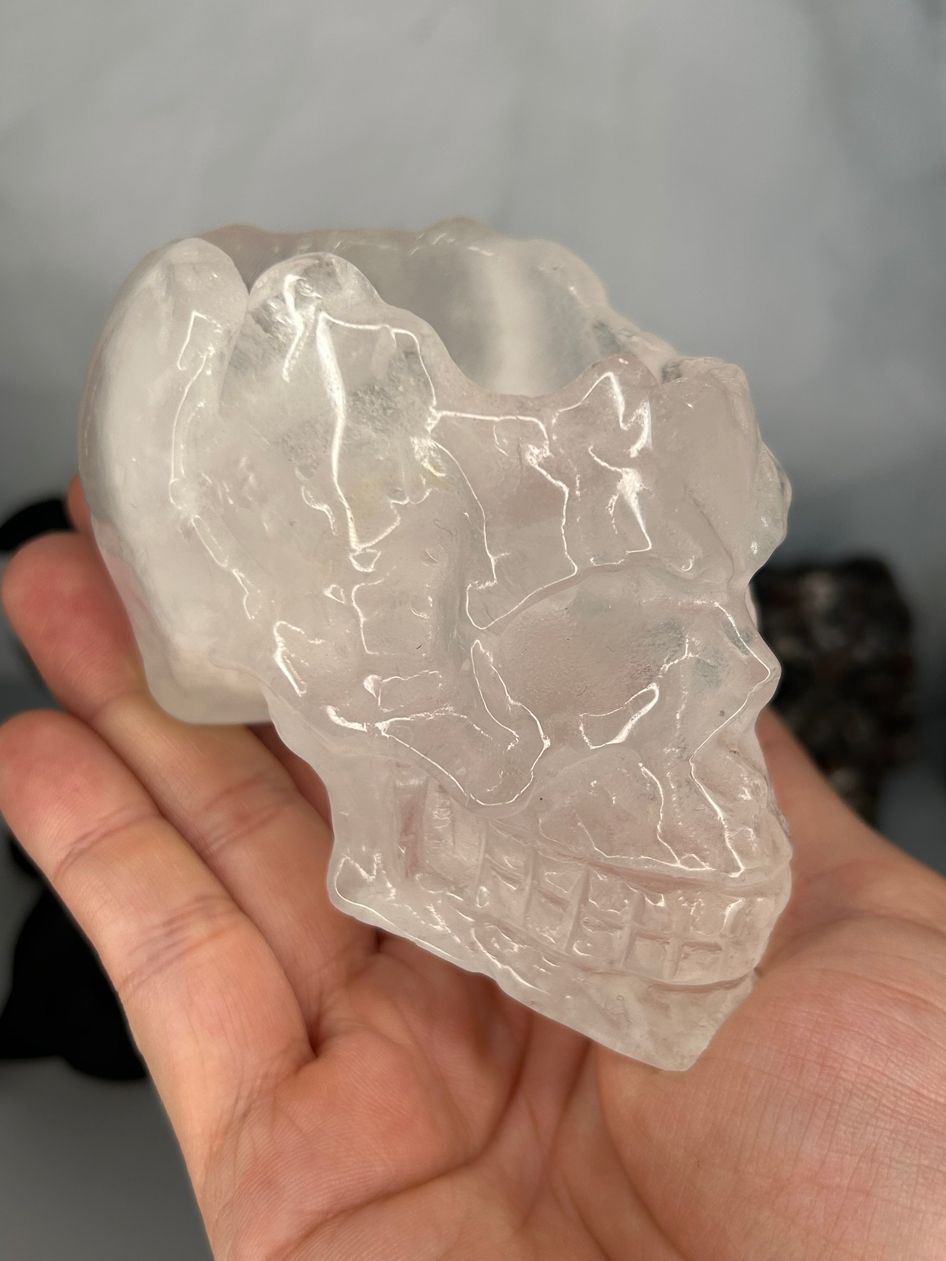 Clear Quartz Skull Bowl
