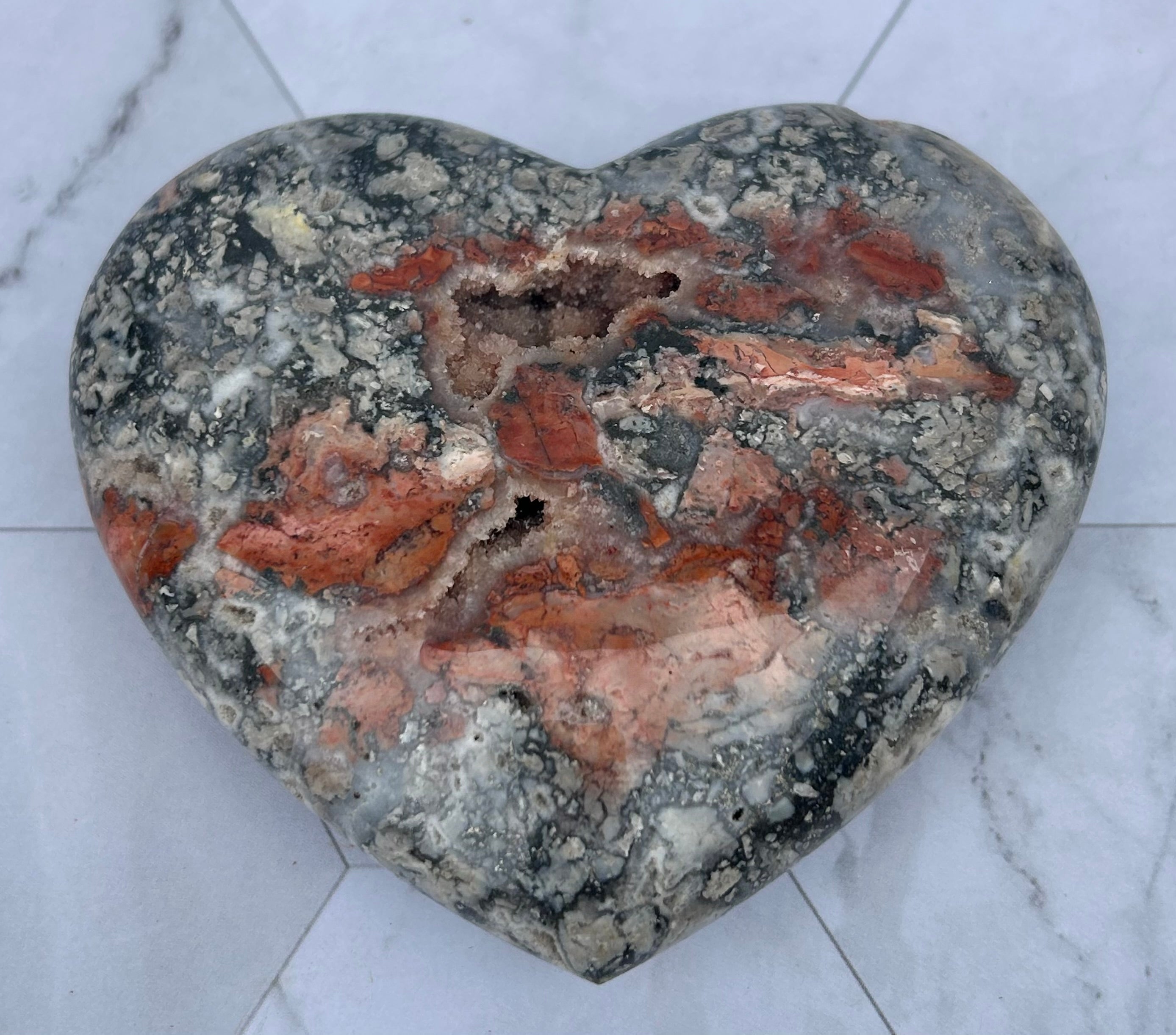 Marcasite Jasper Heart