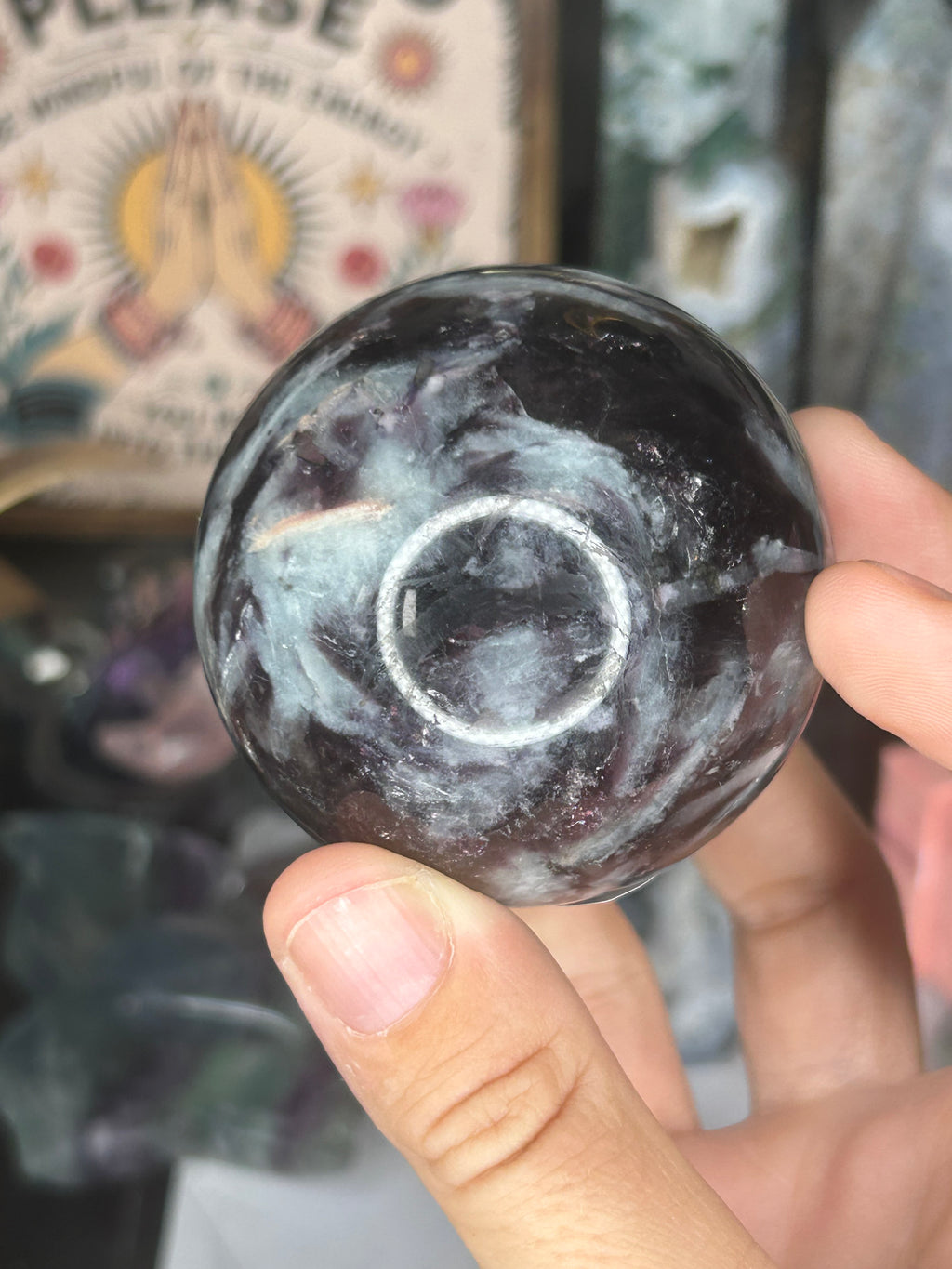 Lepidolite & Aquamarine Sphere