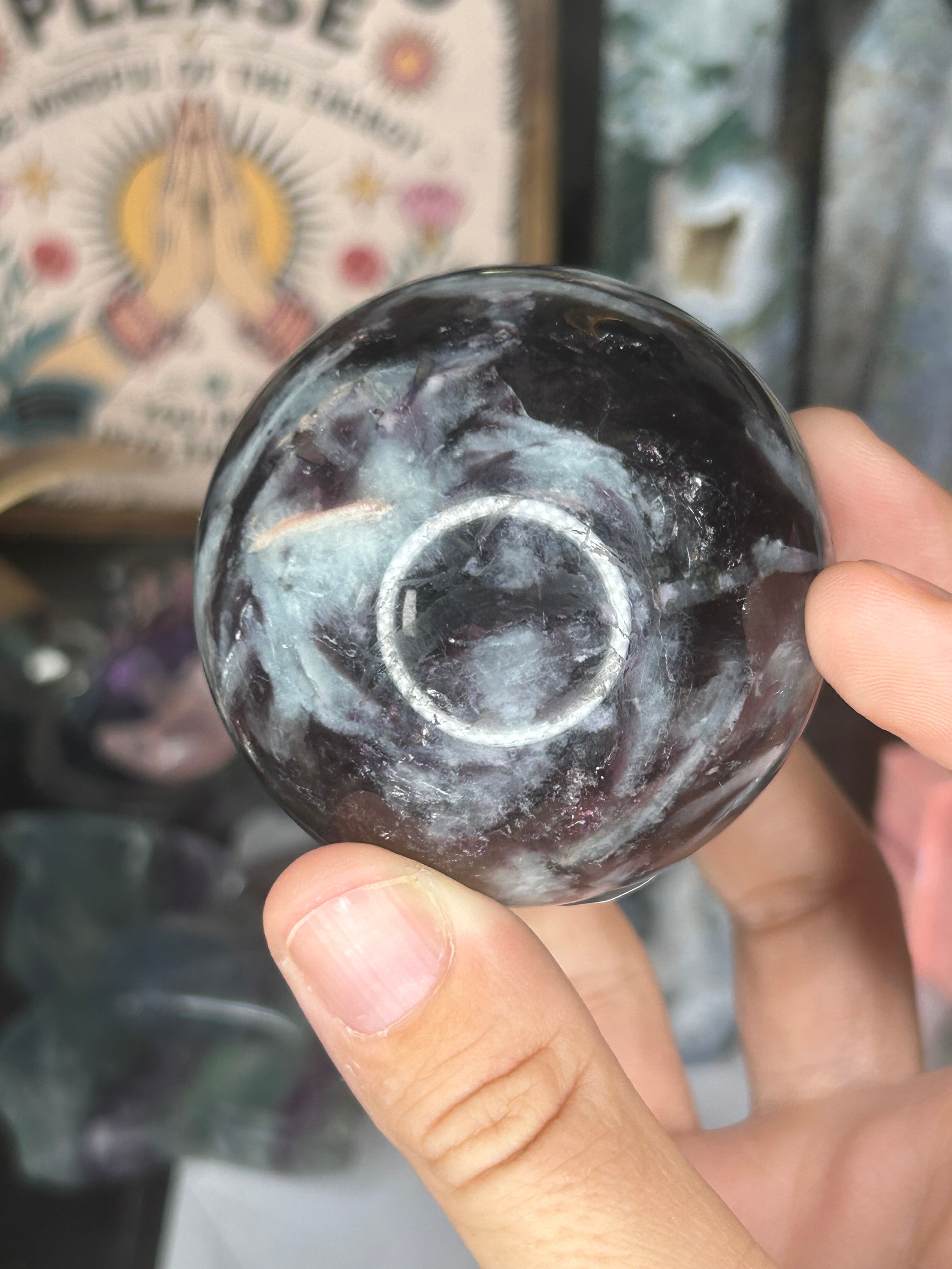 Lepidolite & Aquamarine Sphere