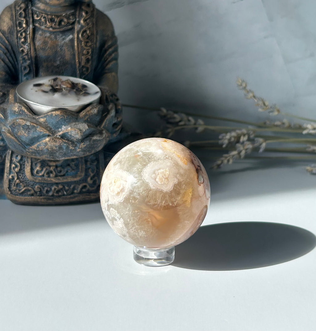 Flower Agate Sphere