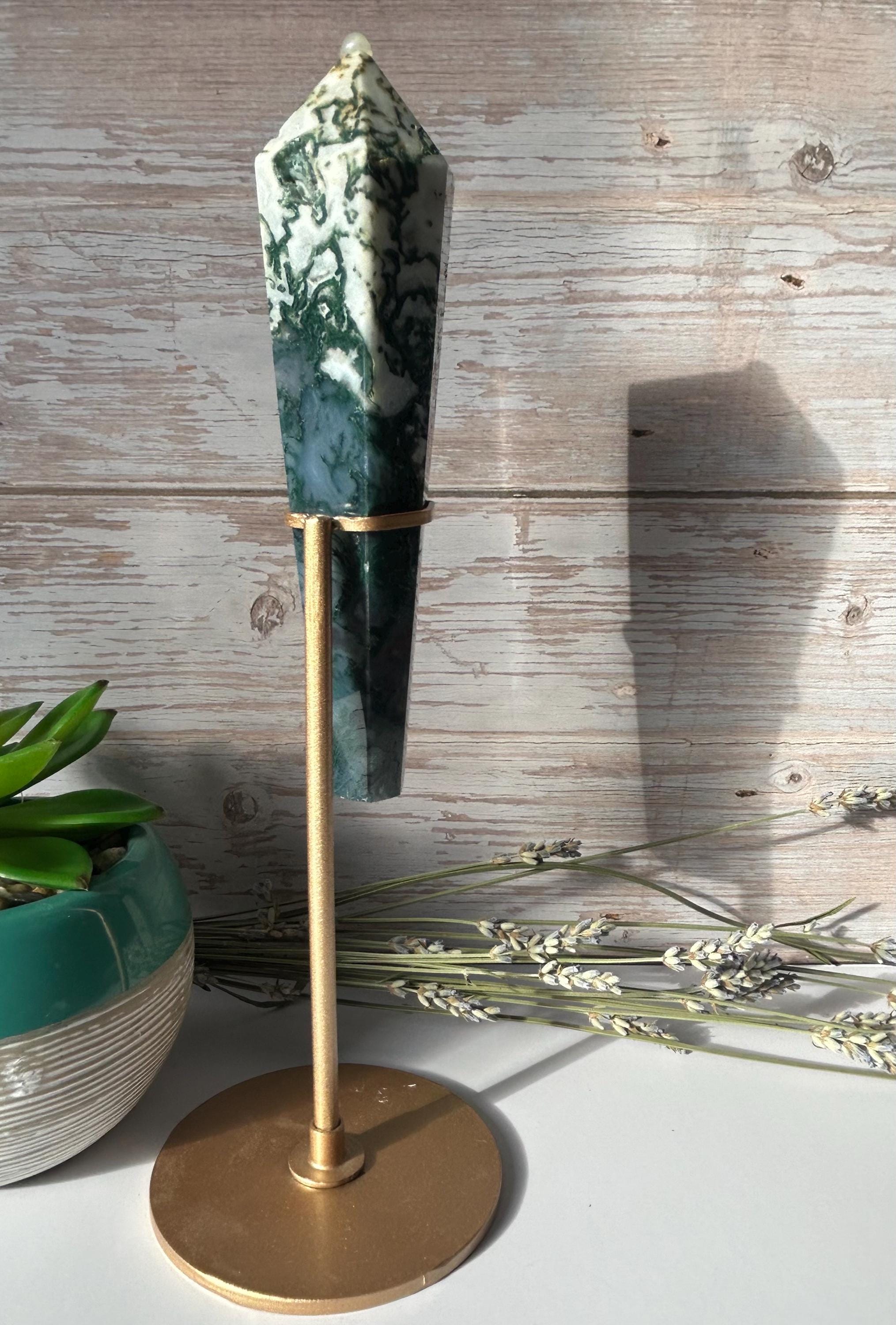 Moss Agate Wand