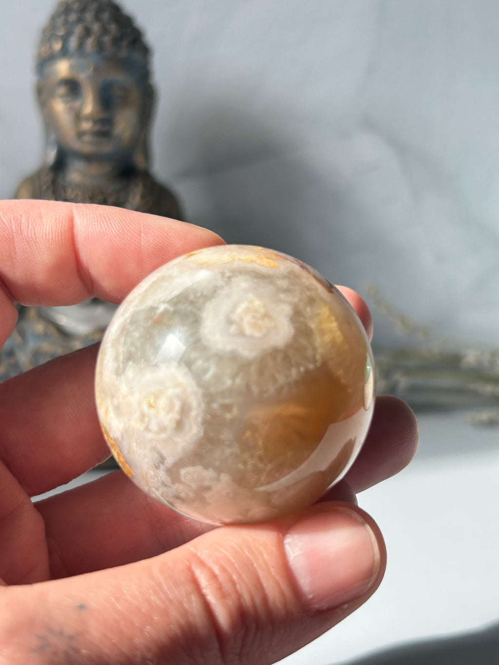 Flower Agate Sphere