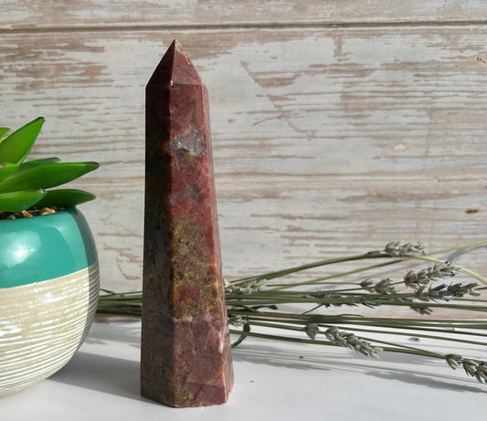 Rhodonite Tower - Love Compassion Emotional Healing