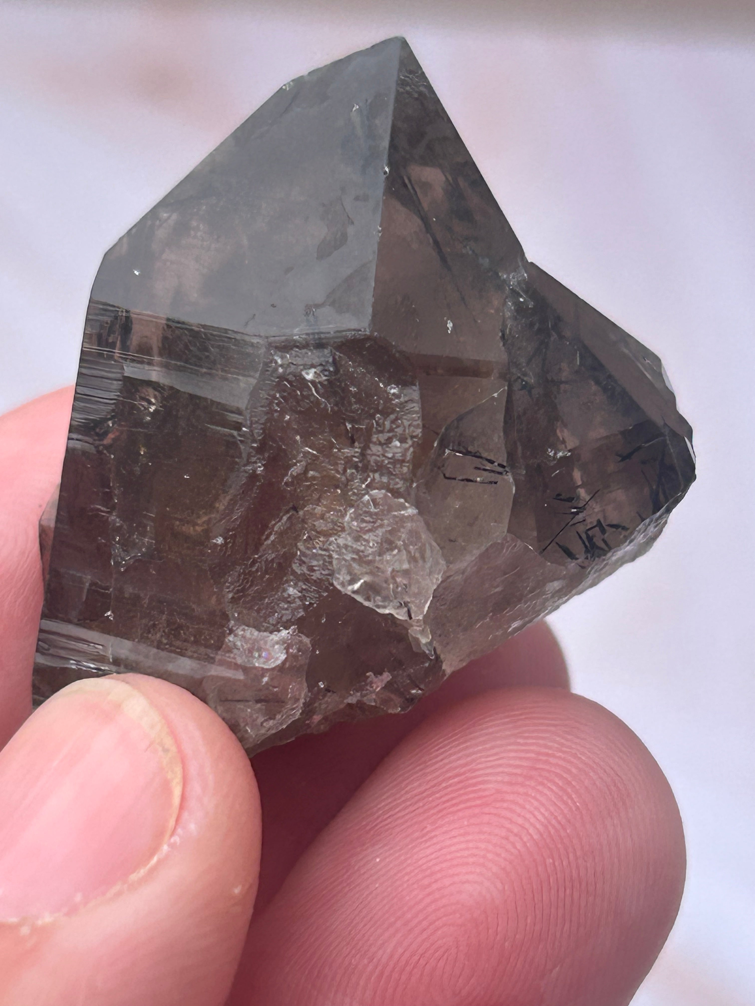 Smoky Quartz with Black Rutile - Grounding Protection Energy Clearing