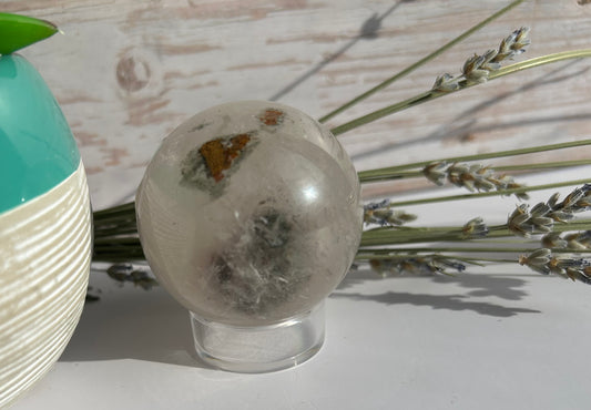 Garden Quartz Lodolite Sphere - Grounding Clarity Manifestation