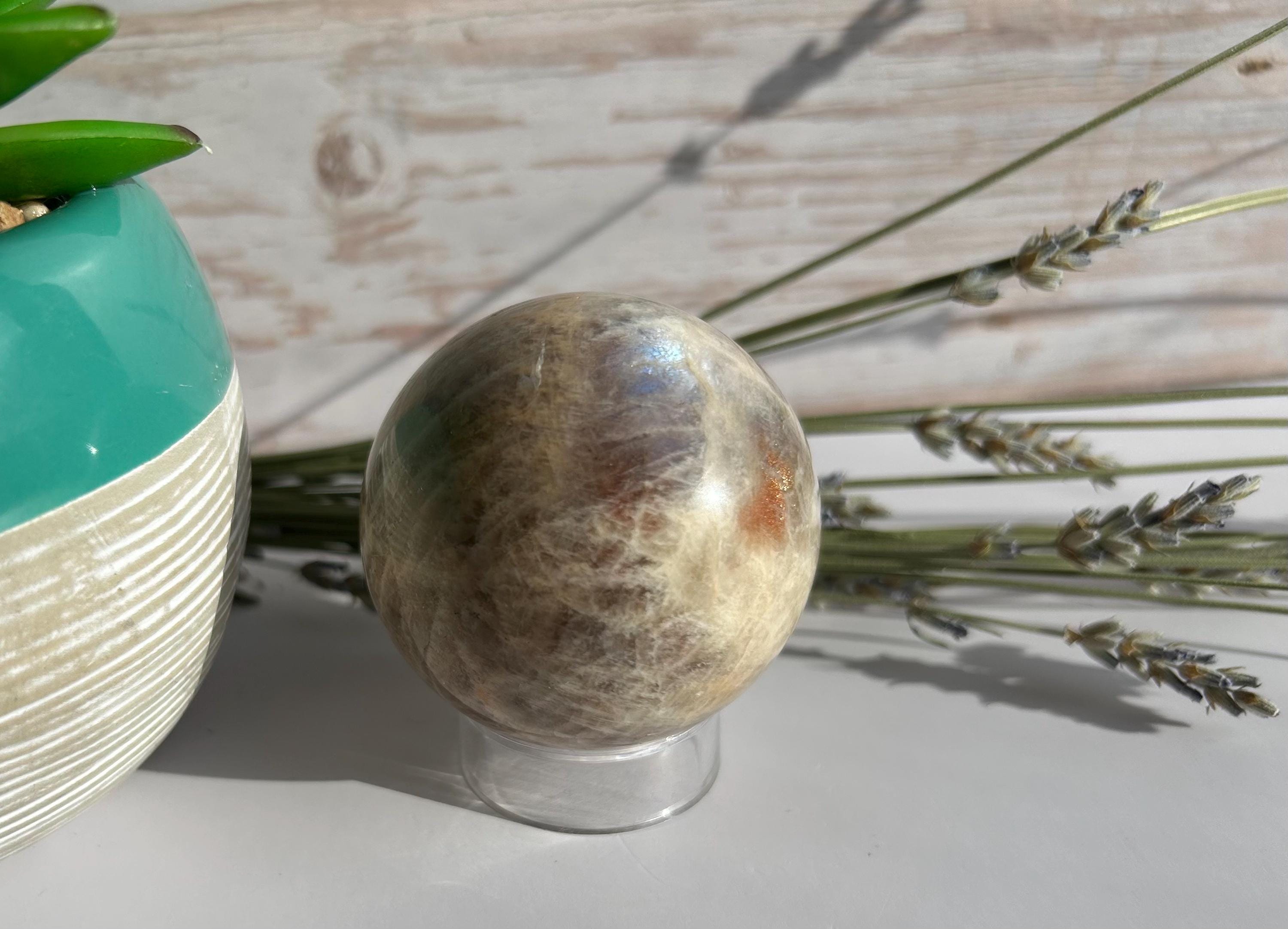 Peach Moonstone Sphere
