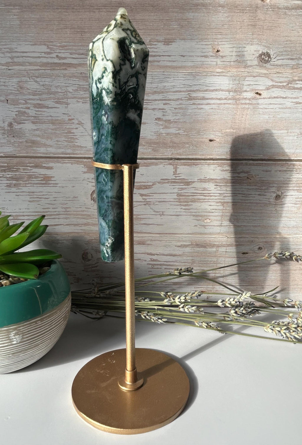 Moss Agate Wand