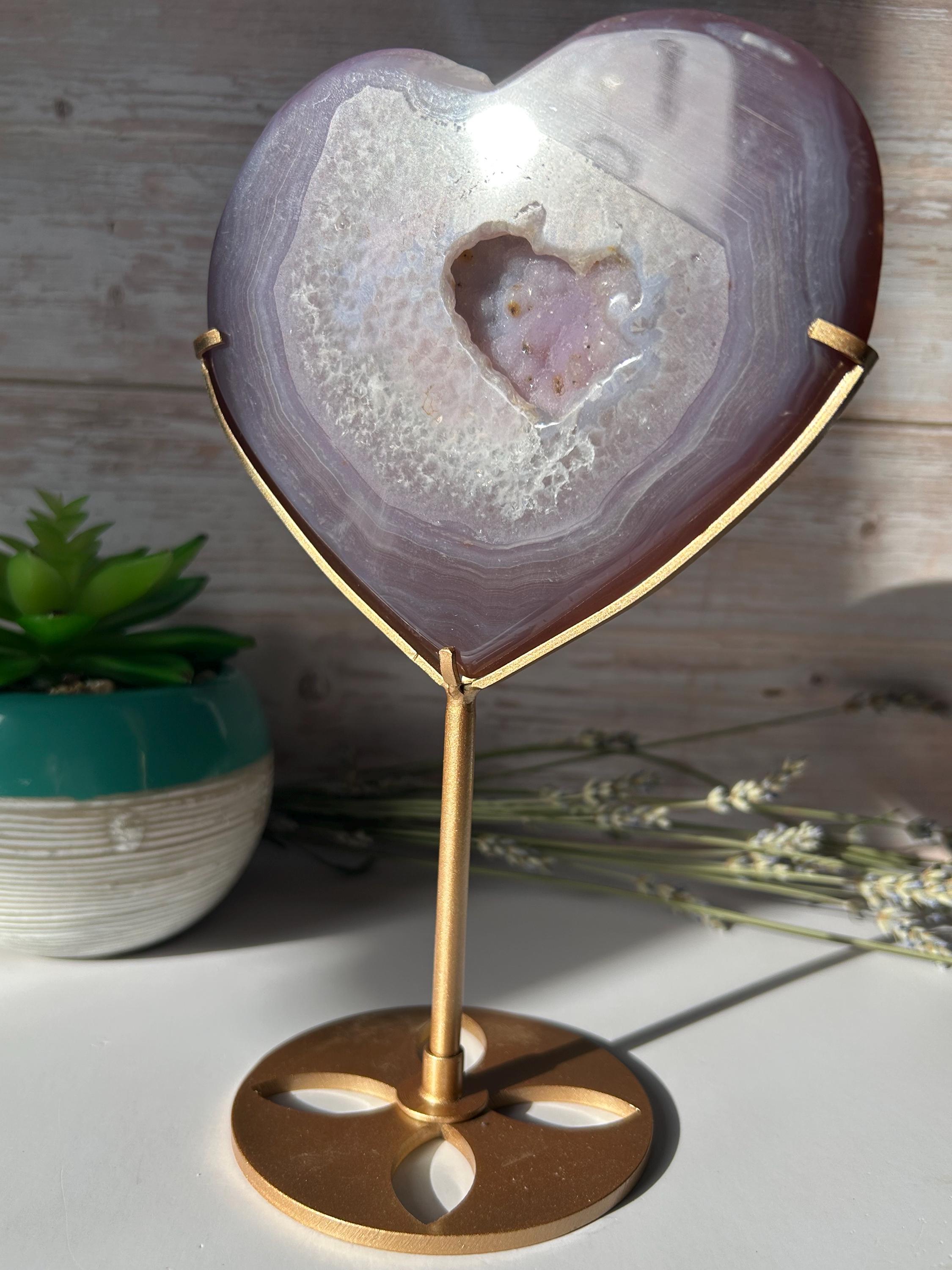 Purple Jelly Agate Heart