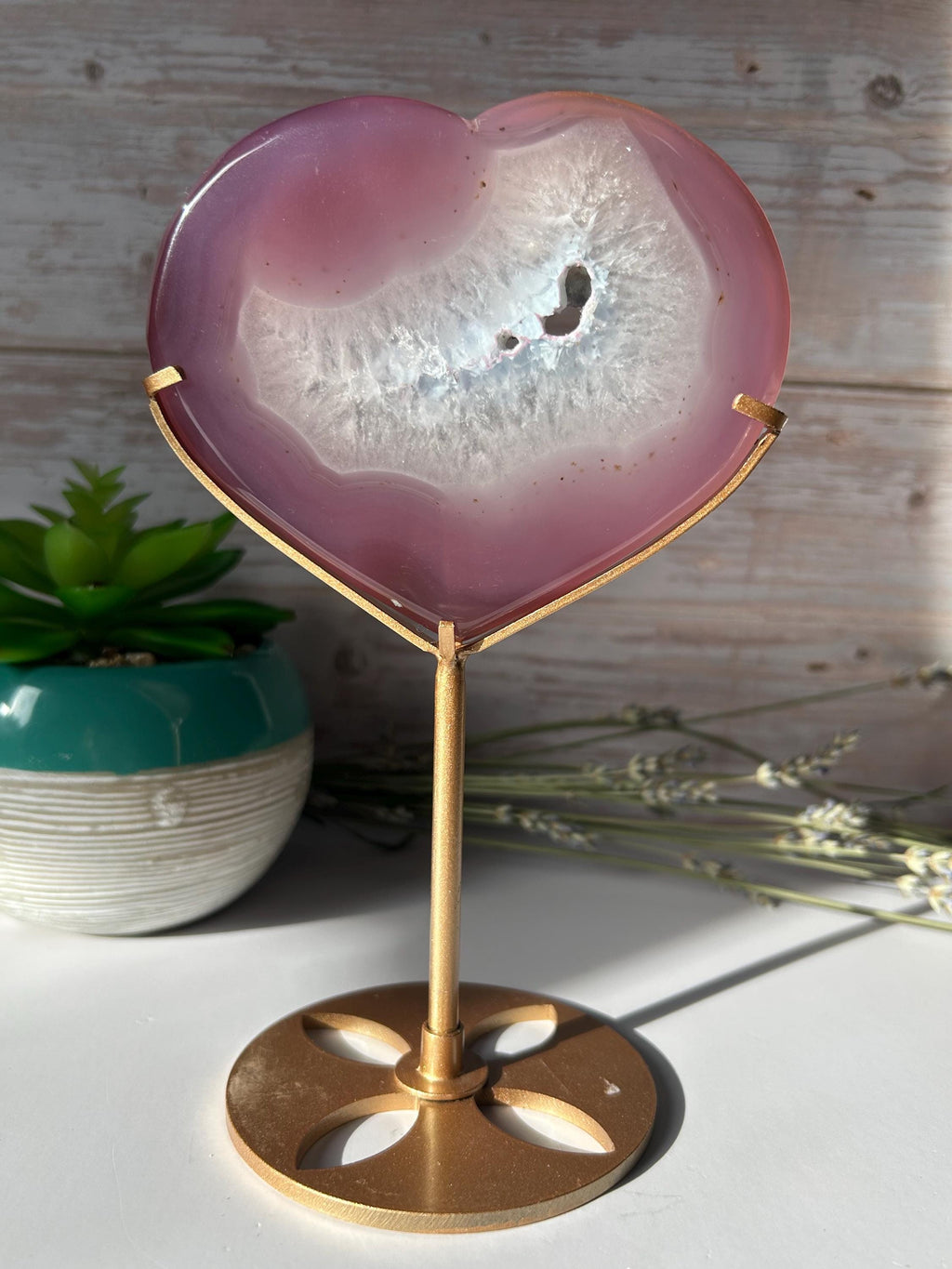 Lavender Jelly Agate Heart