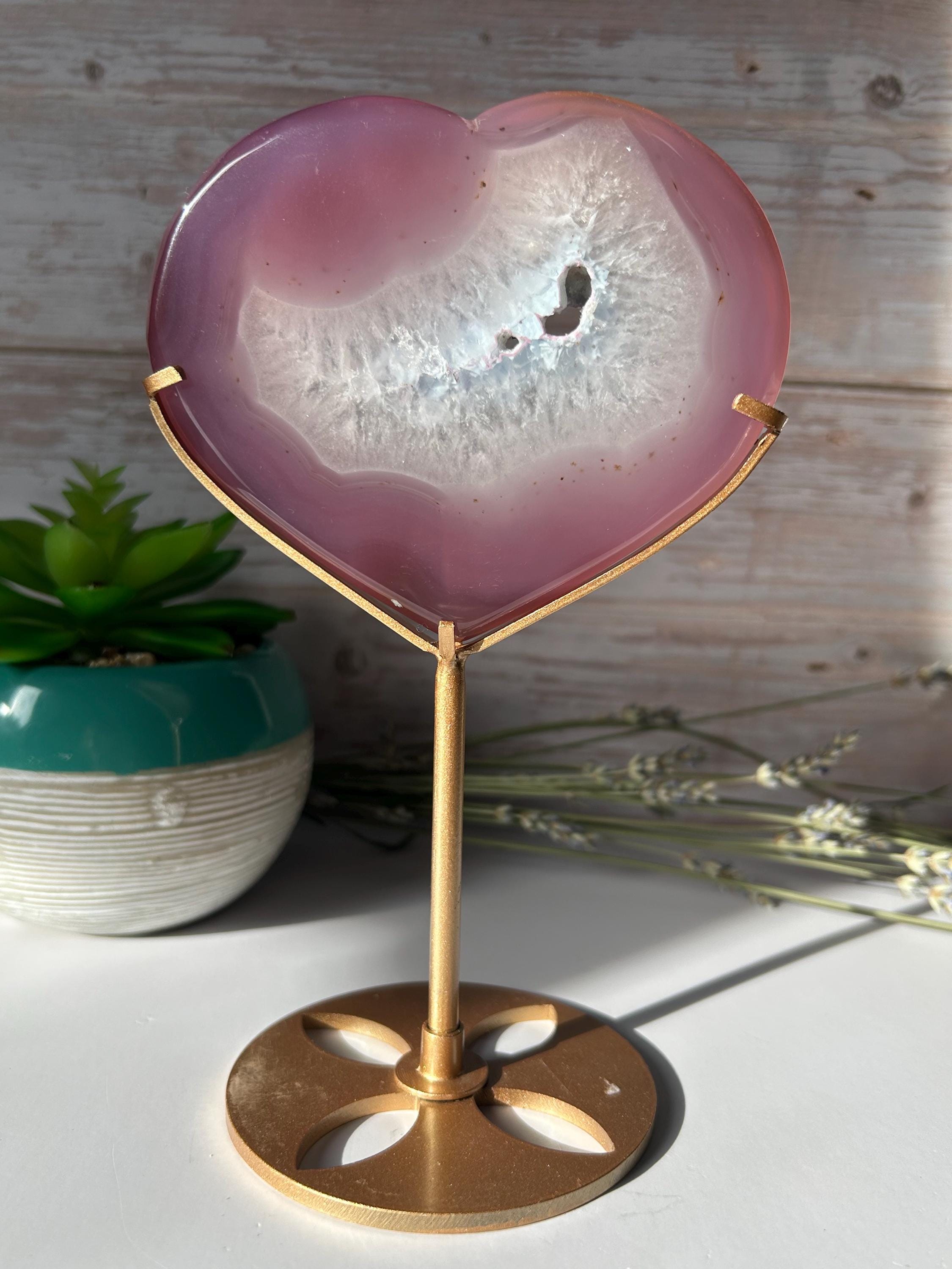 Lavender Jelly Agate Heart