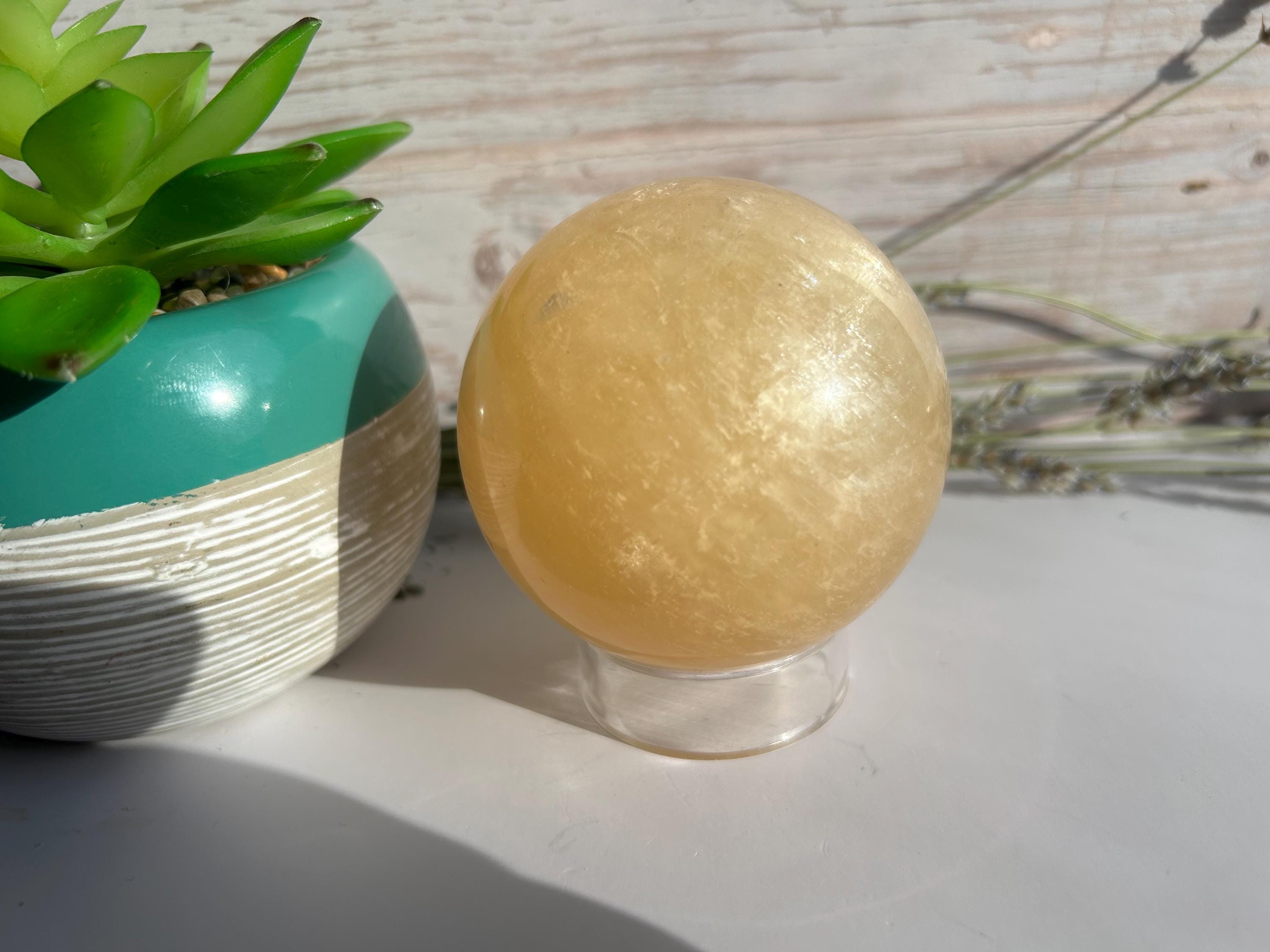 Golden Honey Calcite Sphere