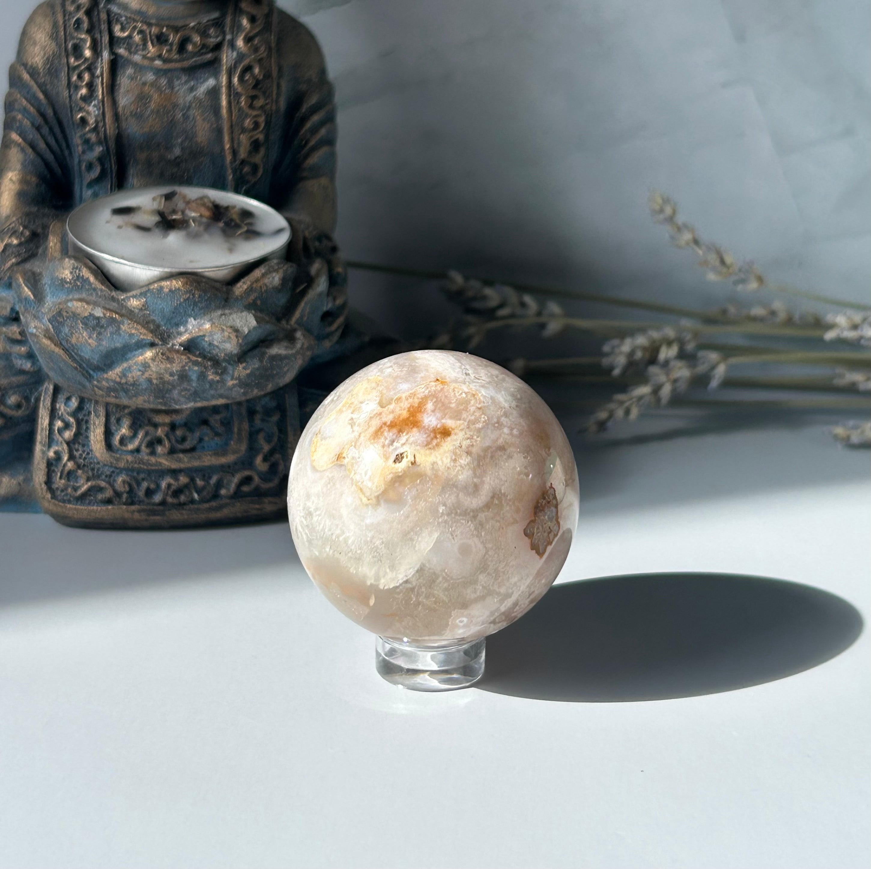 Flower Agate Sphere