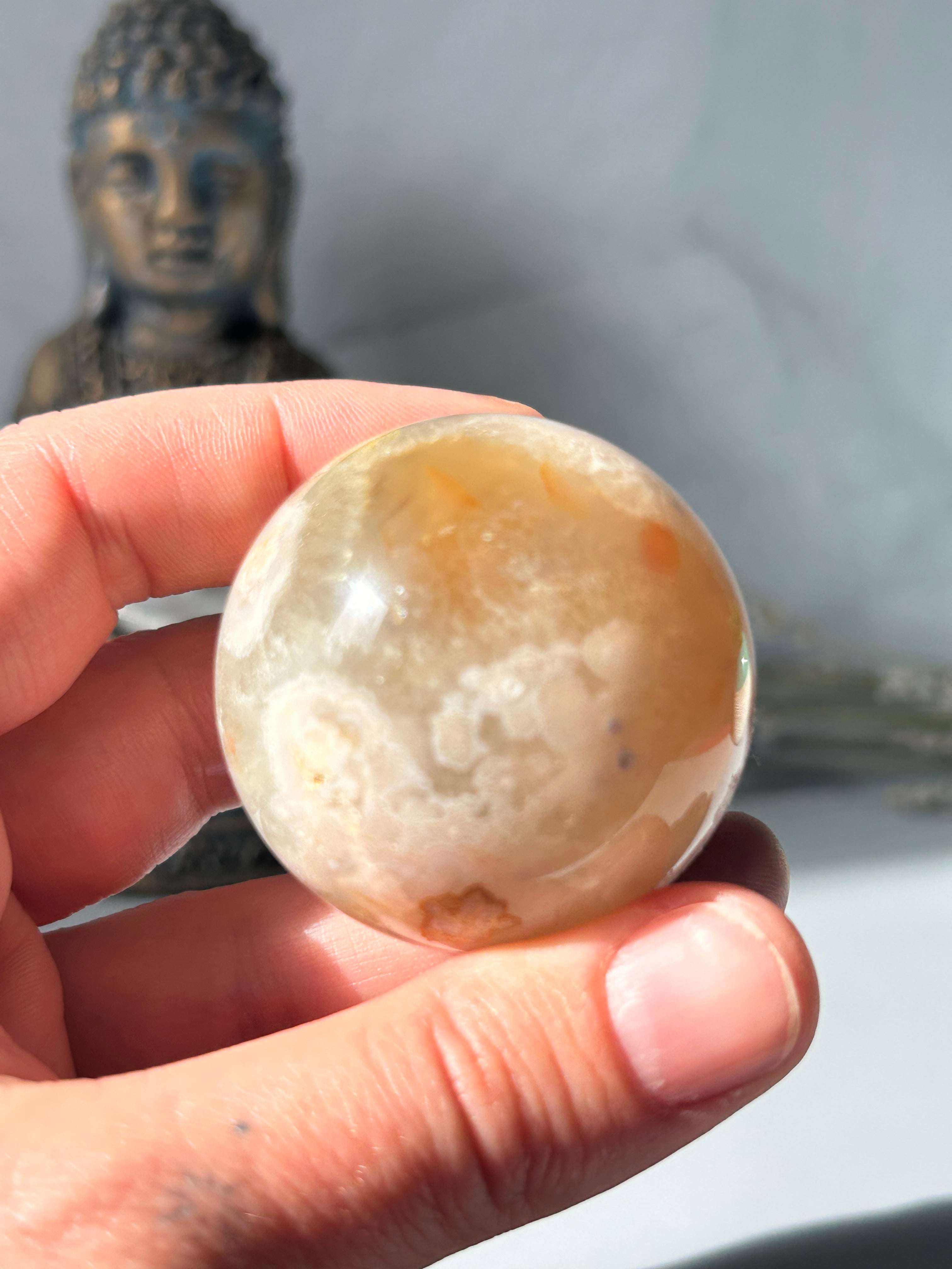 Flower Agate Sphere