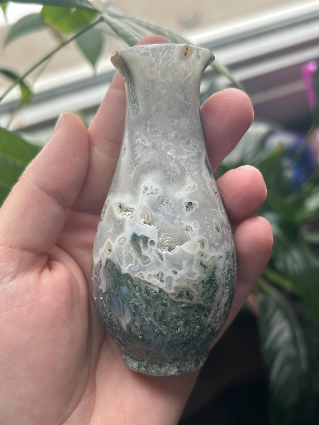 Moss Agate Vase