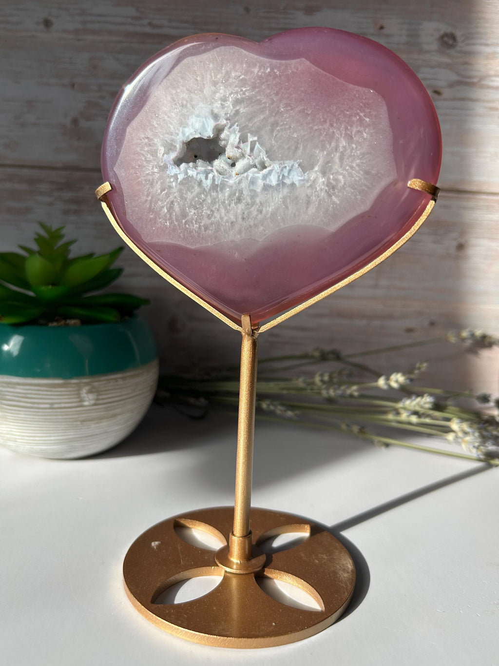 Lavender Jelly Agate Heart