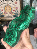 Large Malachite Slab with Botryoidal Formations