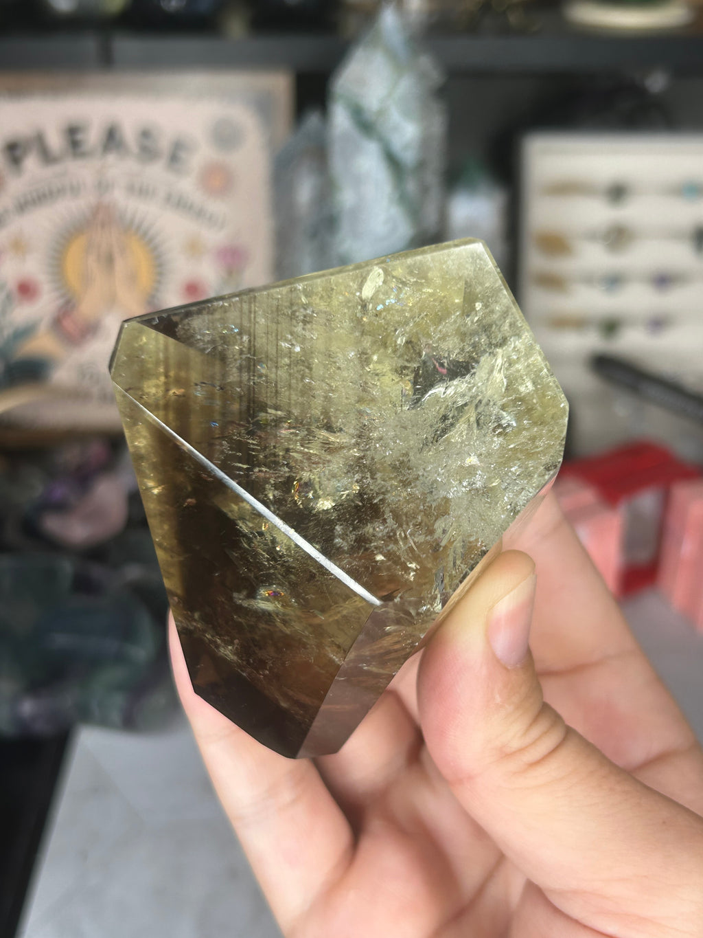 Smoky Citrine Free Form with Phantom Inclusions