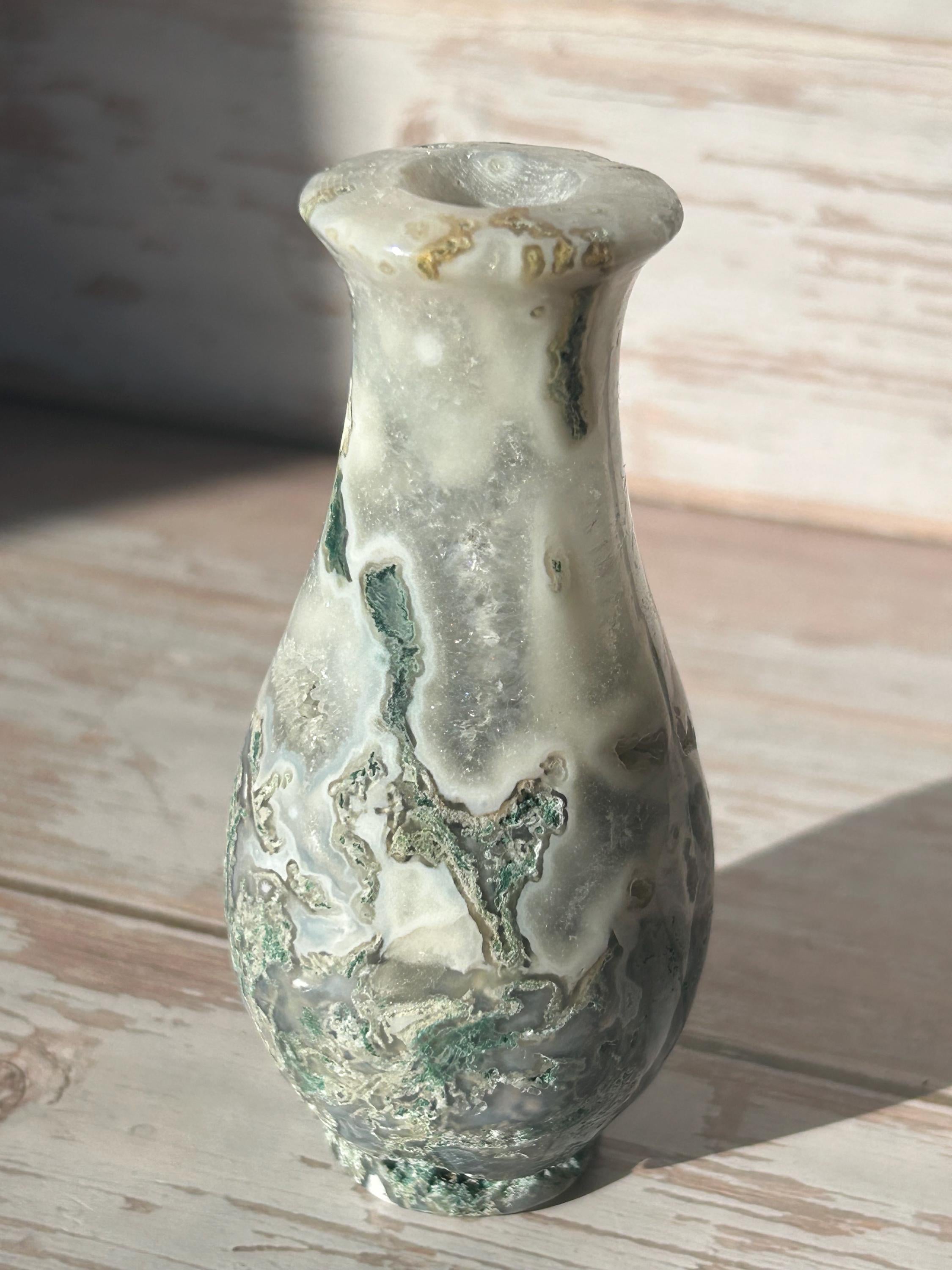 Moss Agate Vase