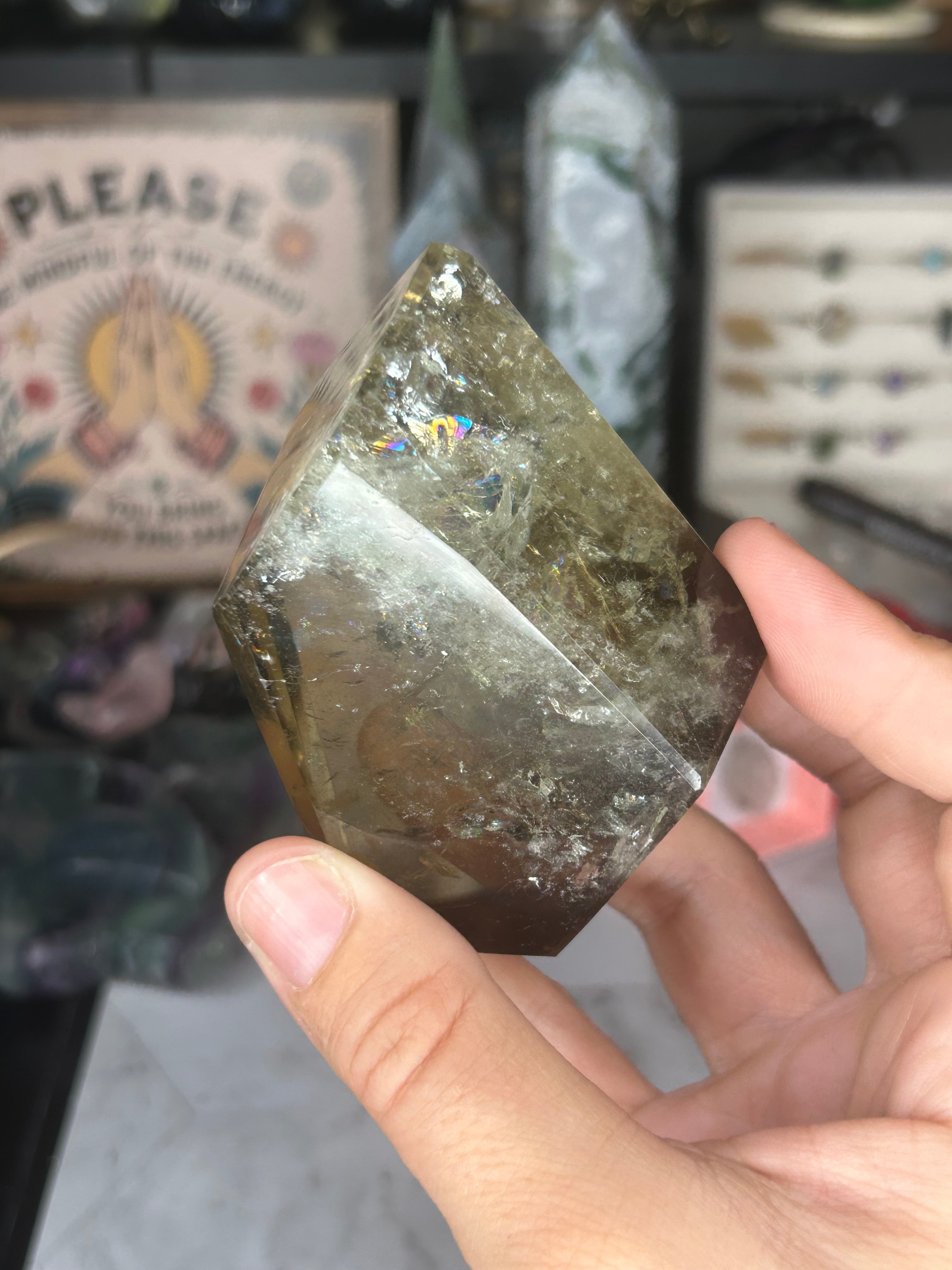 Smoky Citrine Free Form with Phantom Inclusions