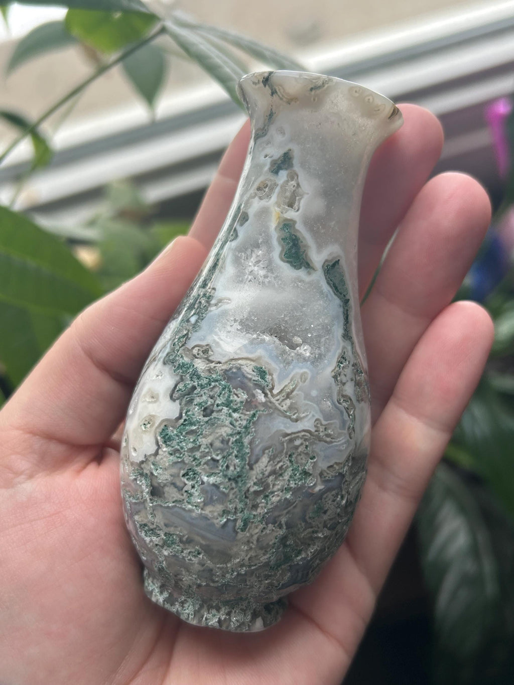 Moss Agate Vase