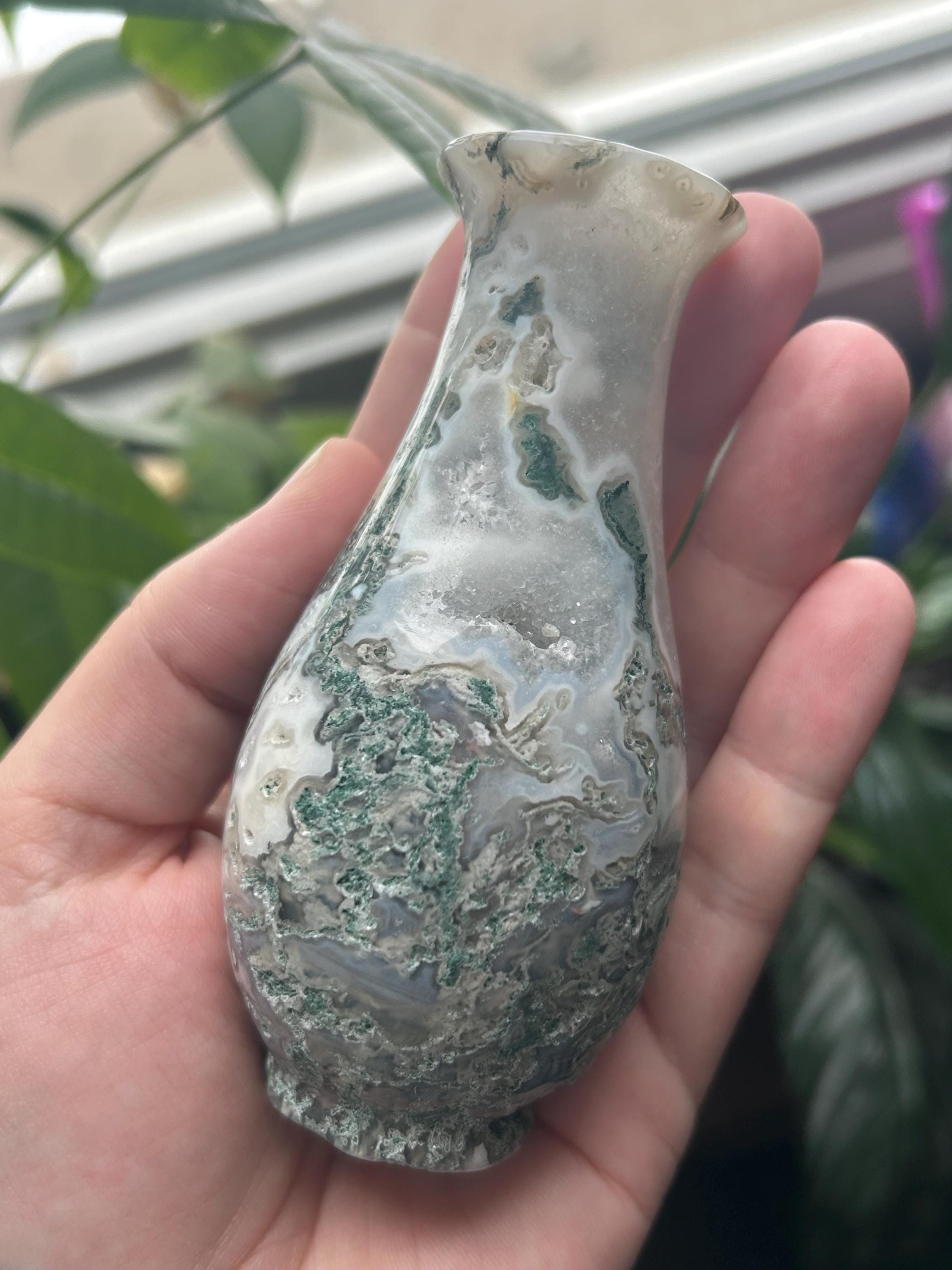 Moss Agate Vase