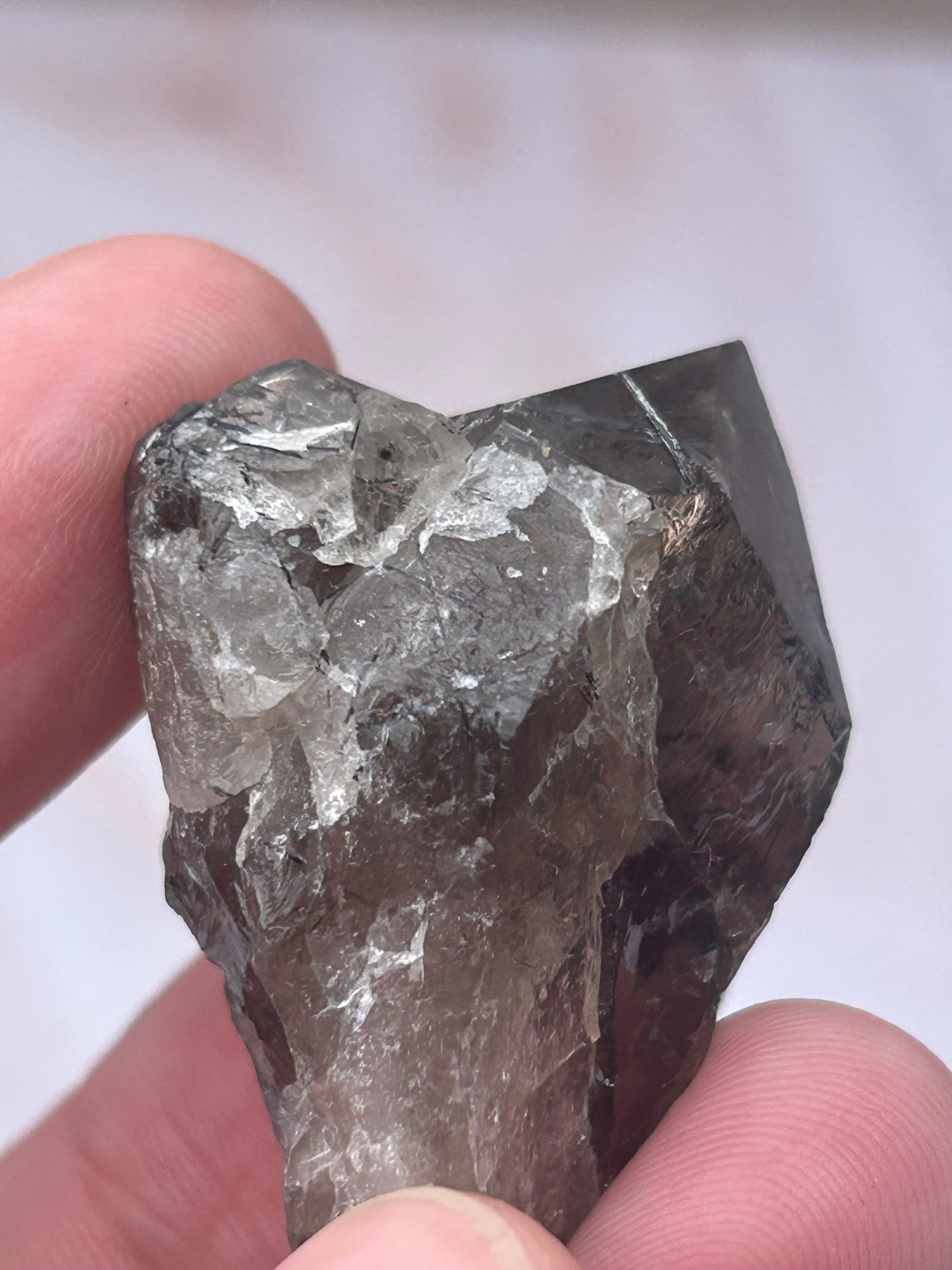 Smoky Quartz with Black Rutile - Grounding Protection Energy Clearing