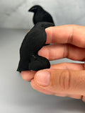Mini Obsidian Raven Carving