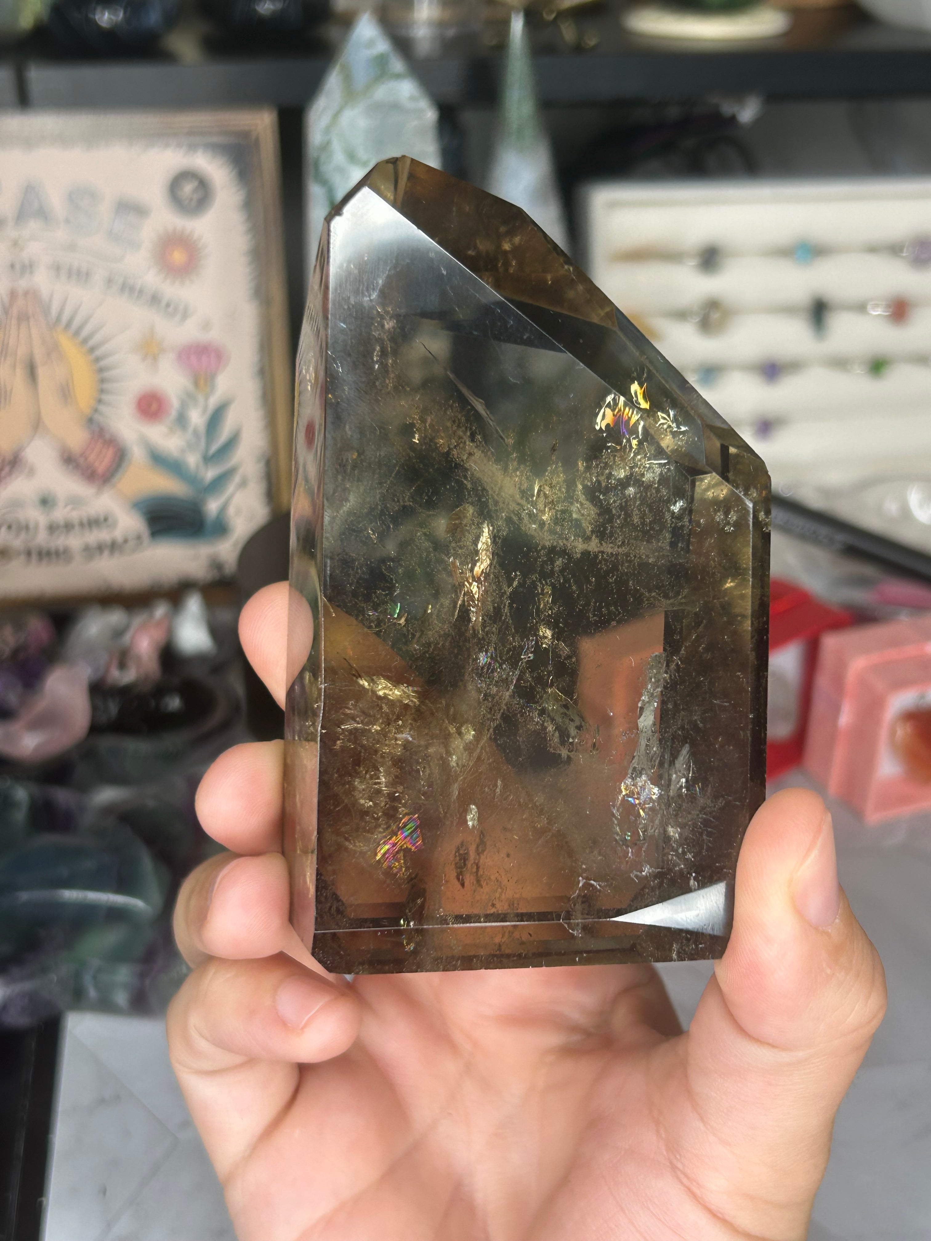 Smoky Citrine Free Form with Phantom Inclusions