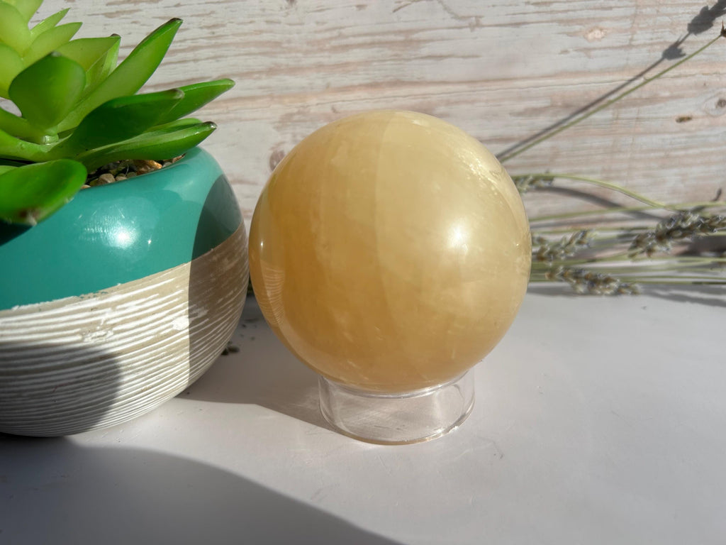 Golden Honey Calcite Sphere