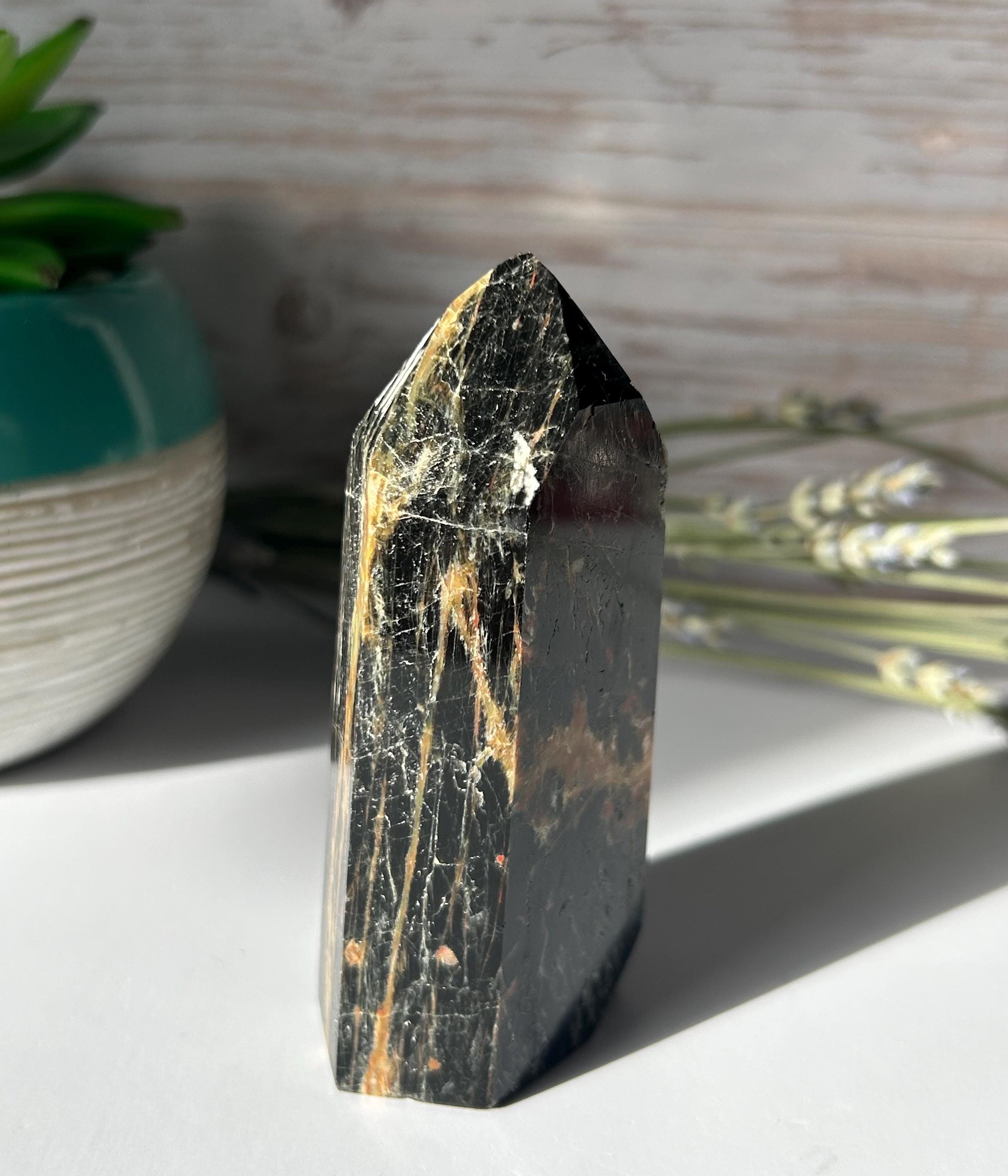 Black Tourmaline Iron Tower