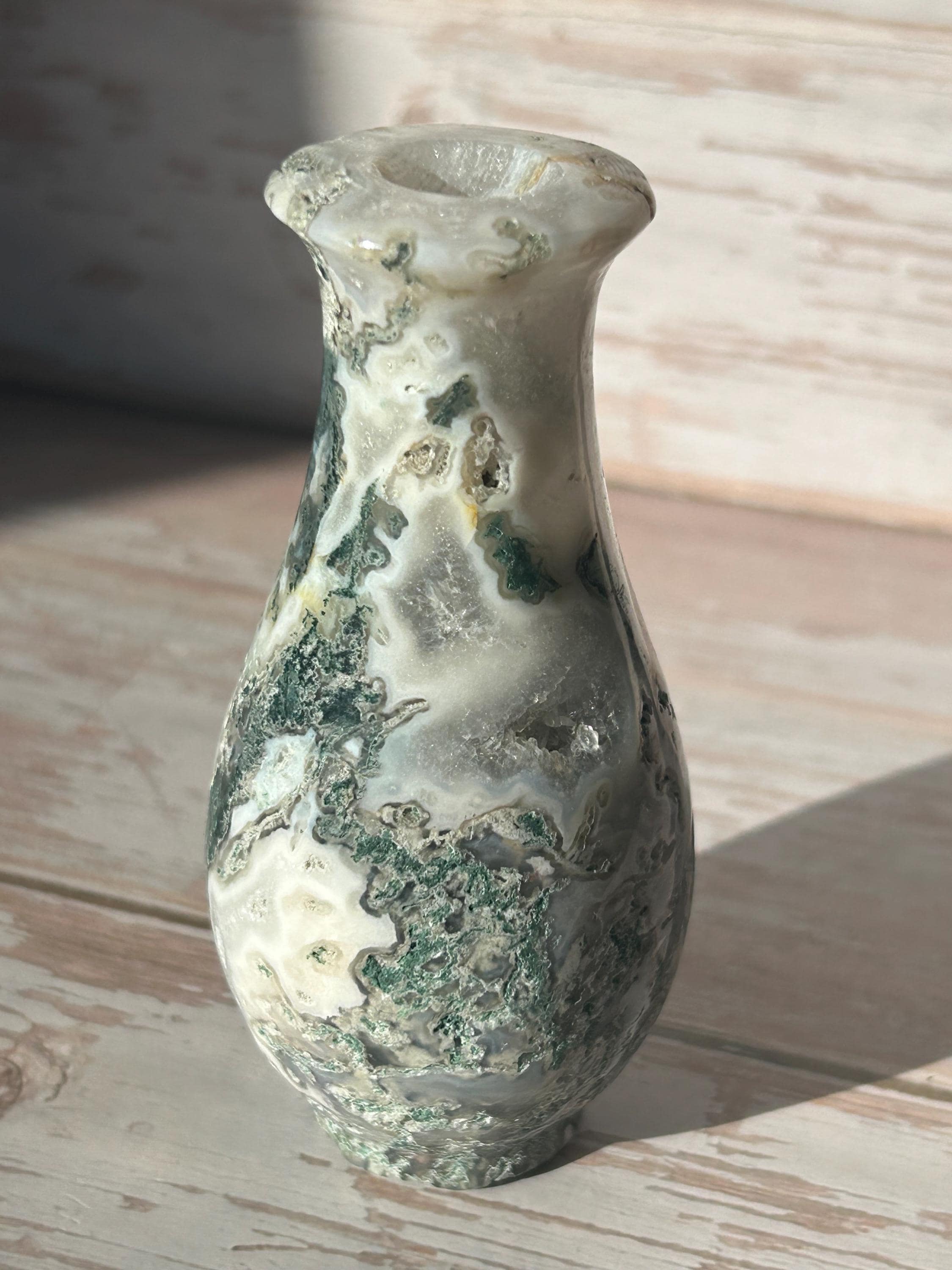 Moss Agate Vase
