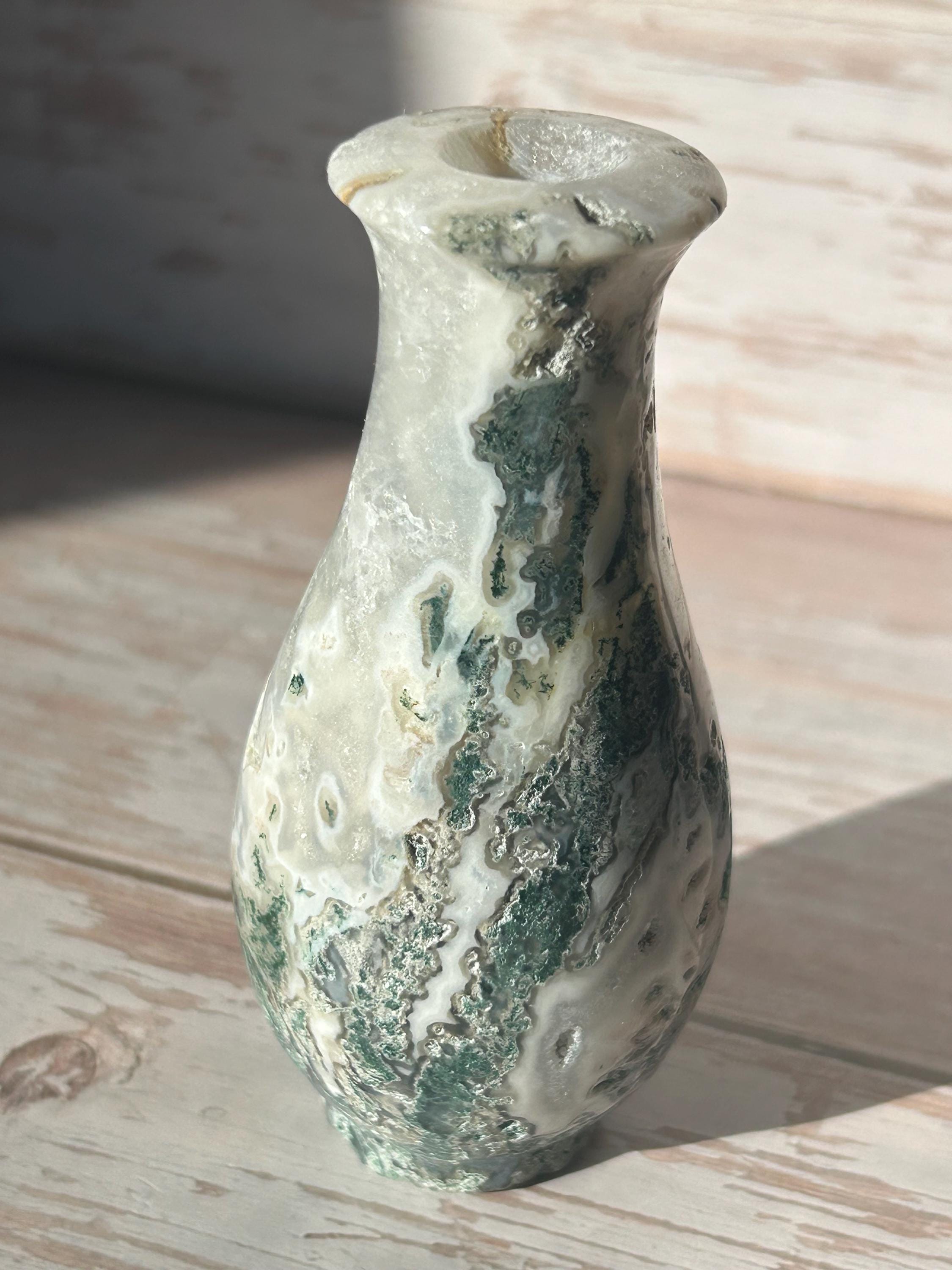 Moss Agate Vase