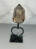 Smoky Quartz Diamond on Heart Stand