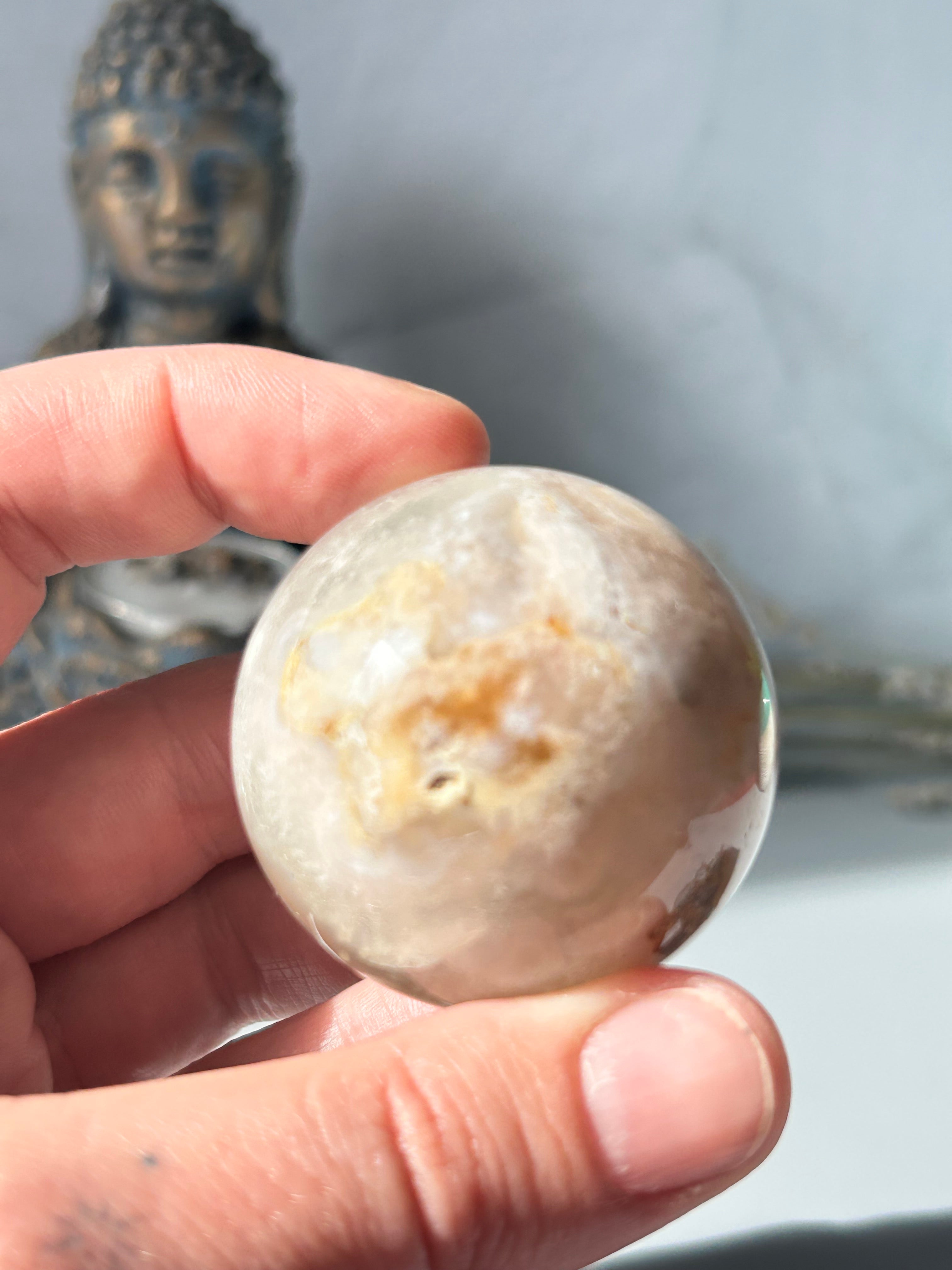 Flower Agate Sphere