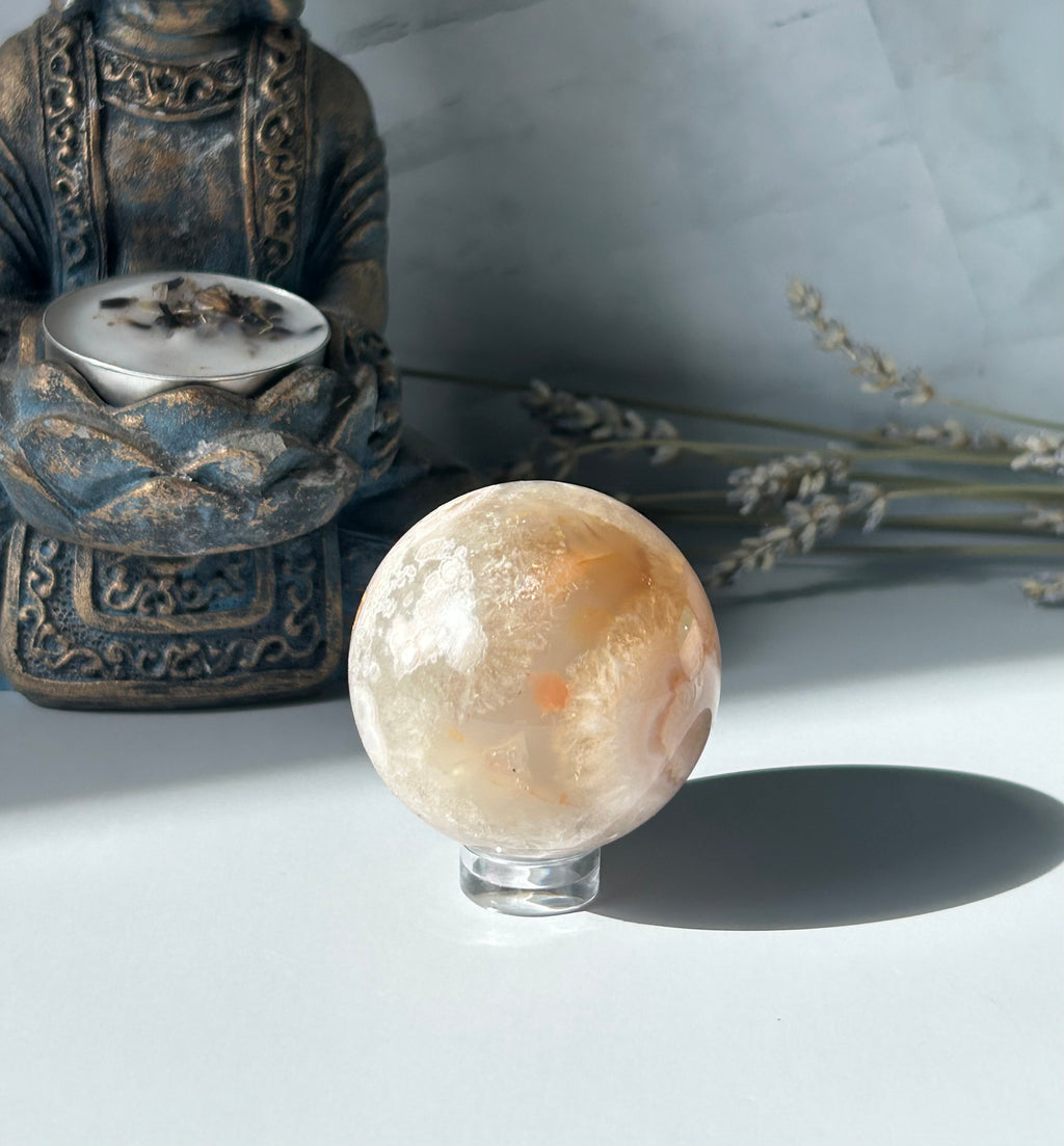 Flower Agate Sphere
